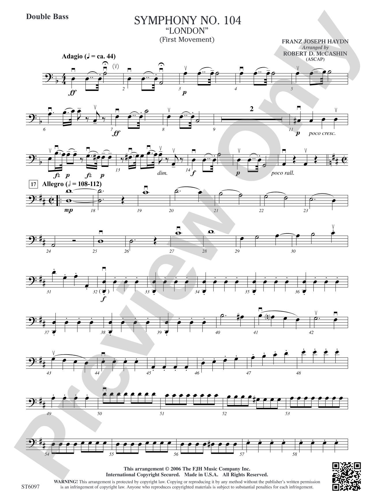 Symphony No. 104 "London" (First Movement): Double Bass