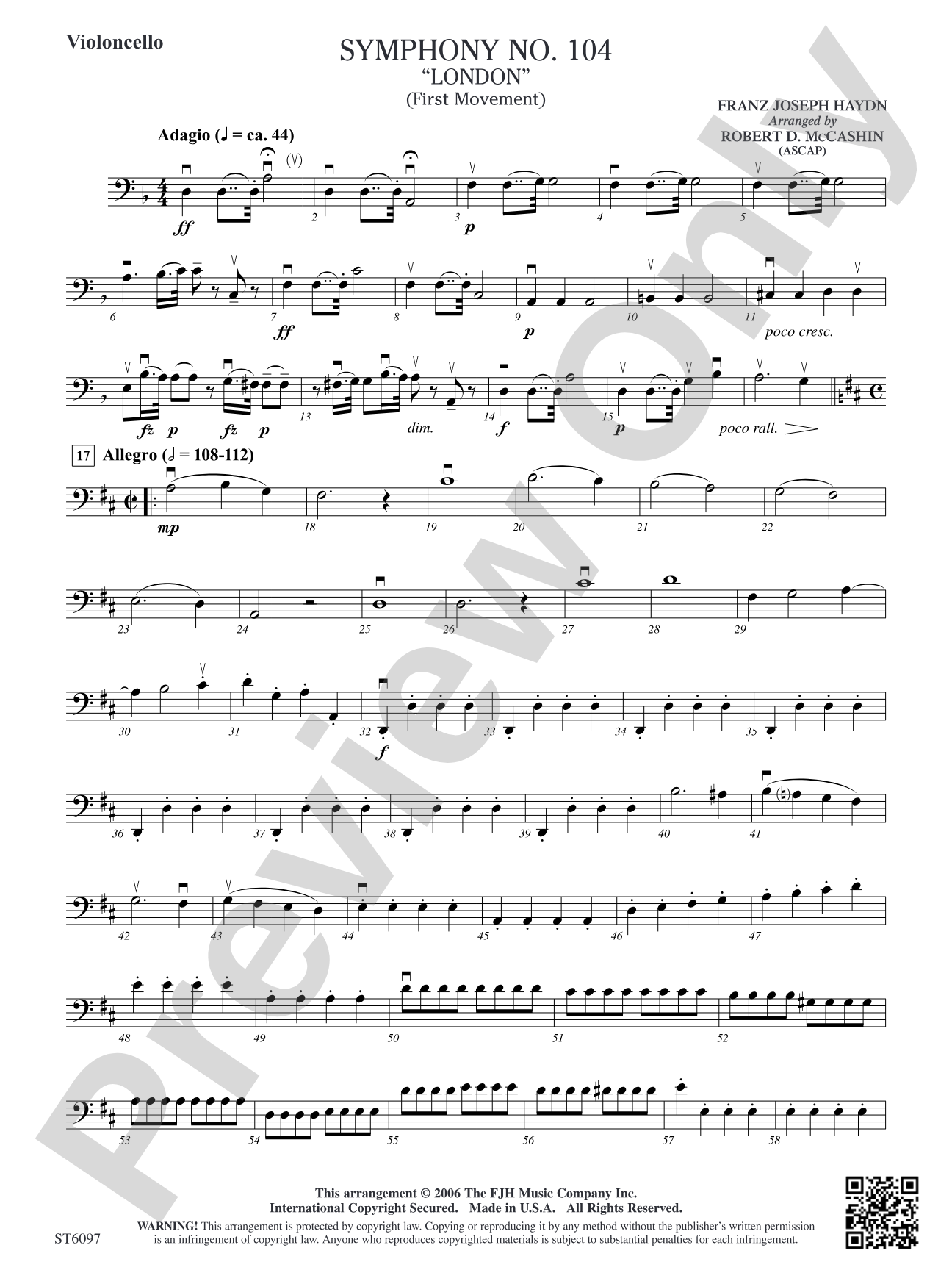 Symphony No. 104 "London" (First Movement): Violoncello