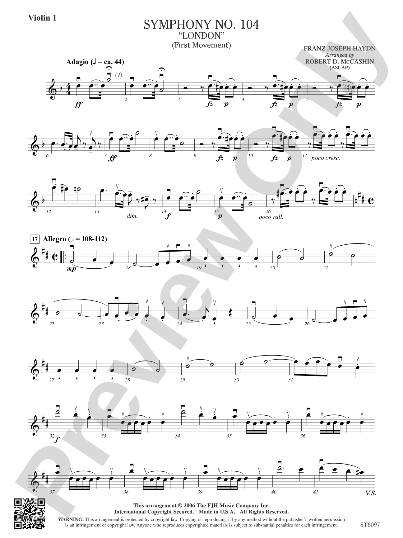 Symphony No. 104 "London" (First Movement): Violin 1