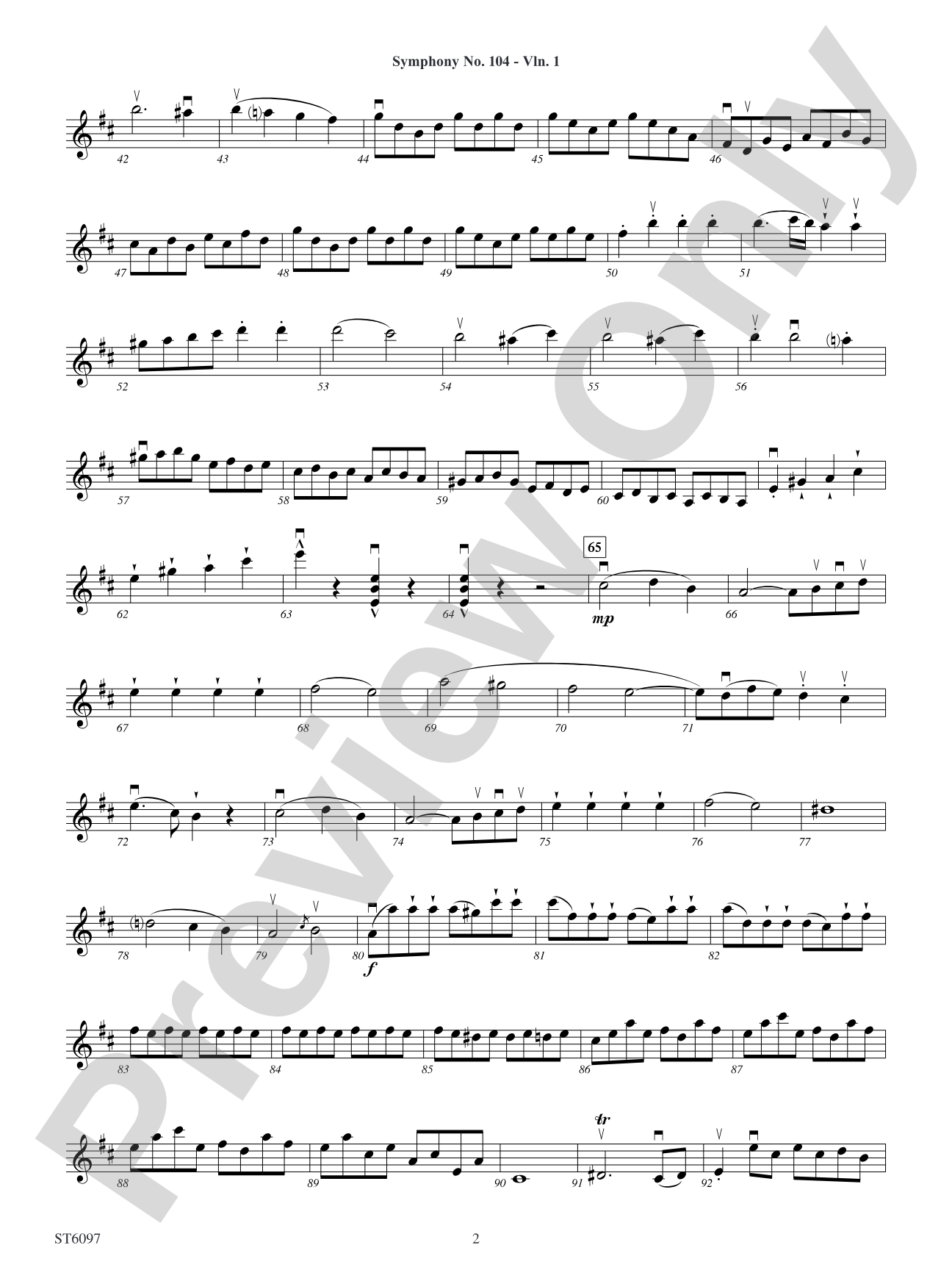 Symphony No. 104 "London" (First Movement): Violin 1