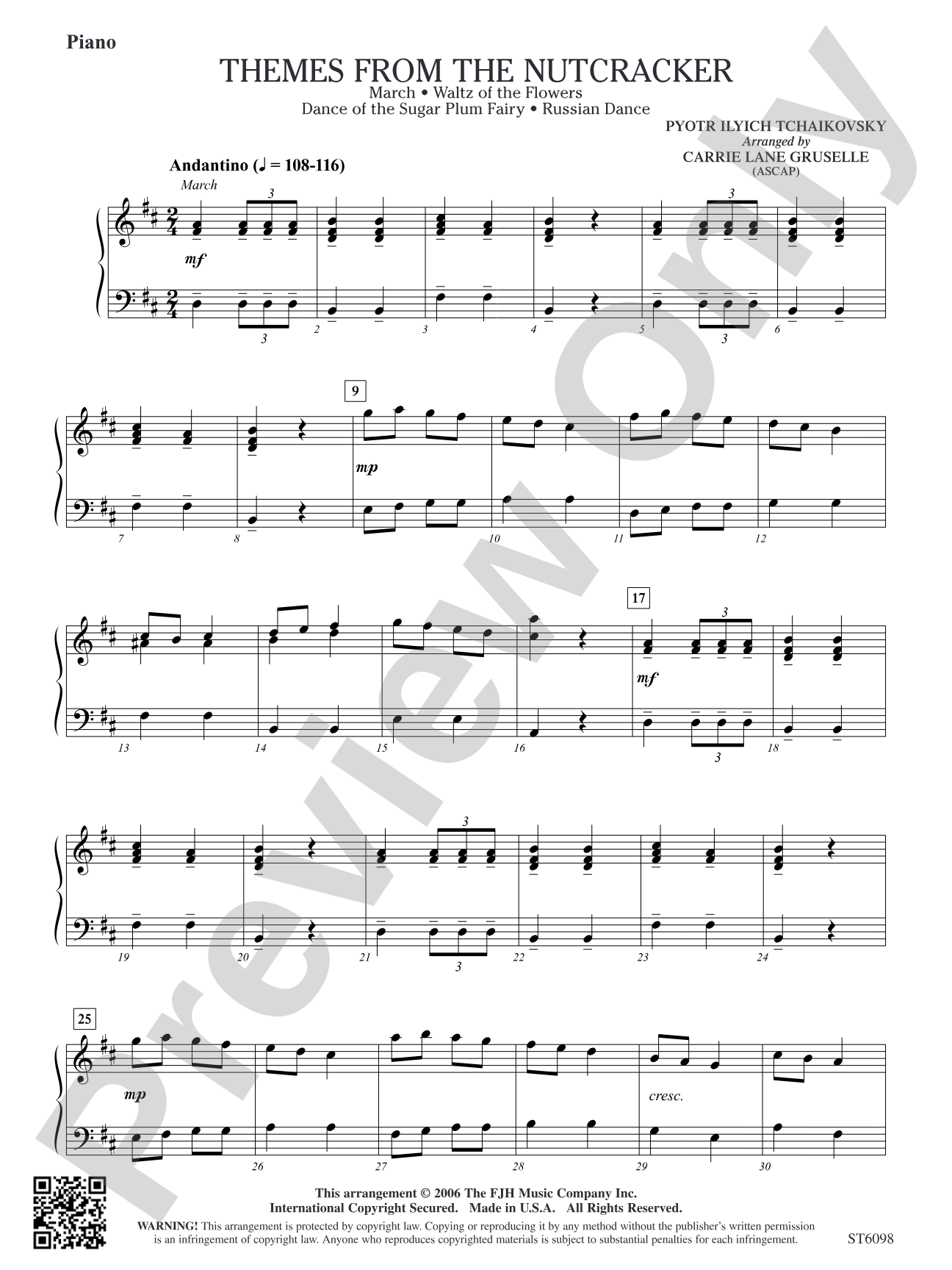 Themes from The Nutcracker: Piano