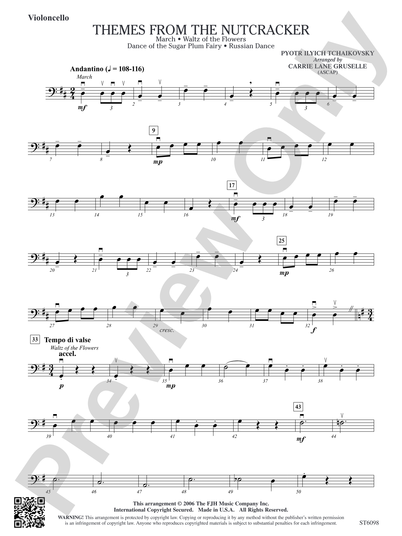 Themes from The Nutcracker: Violoncello