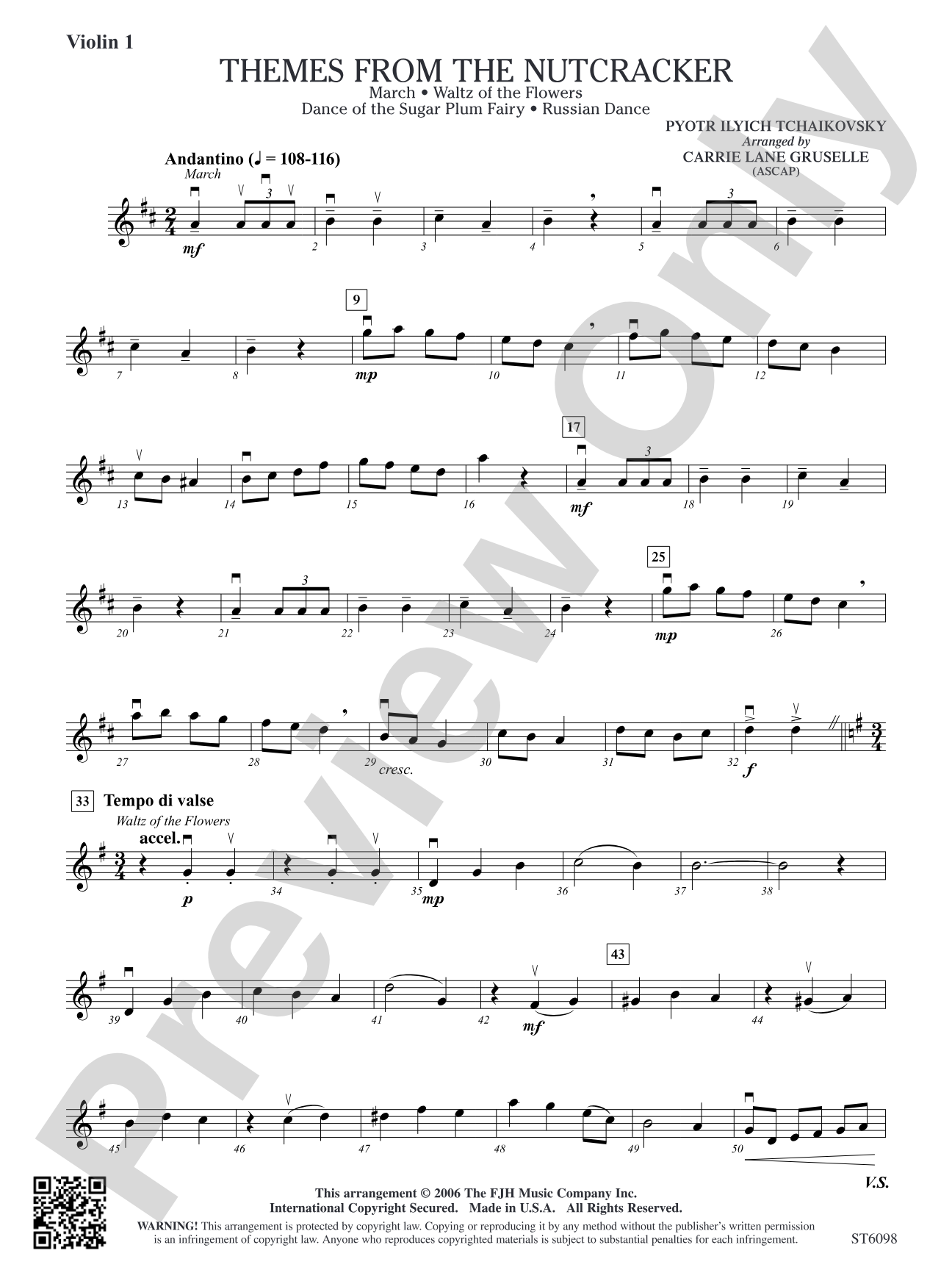 Themes from The Nutcracker: Violin 1