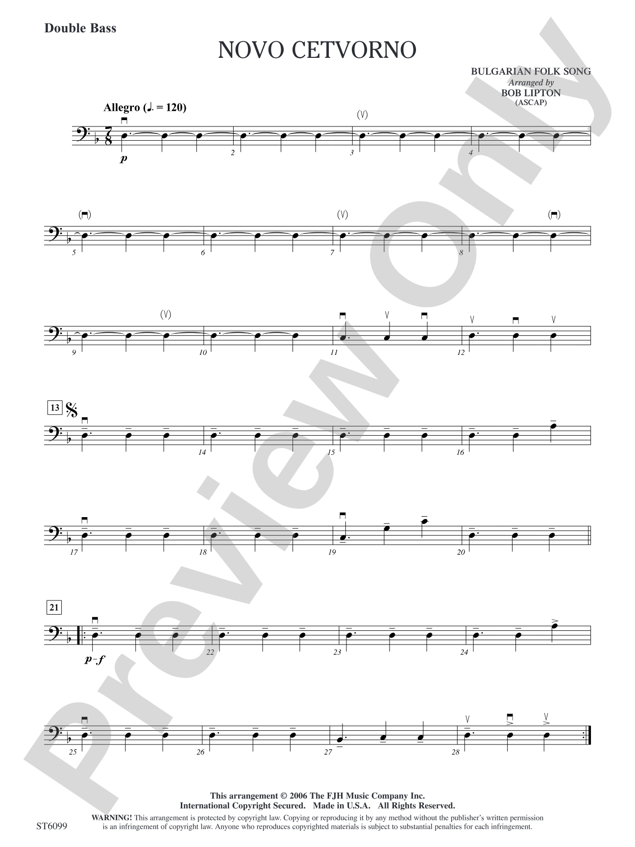 Novo cetvorno: Double Bass