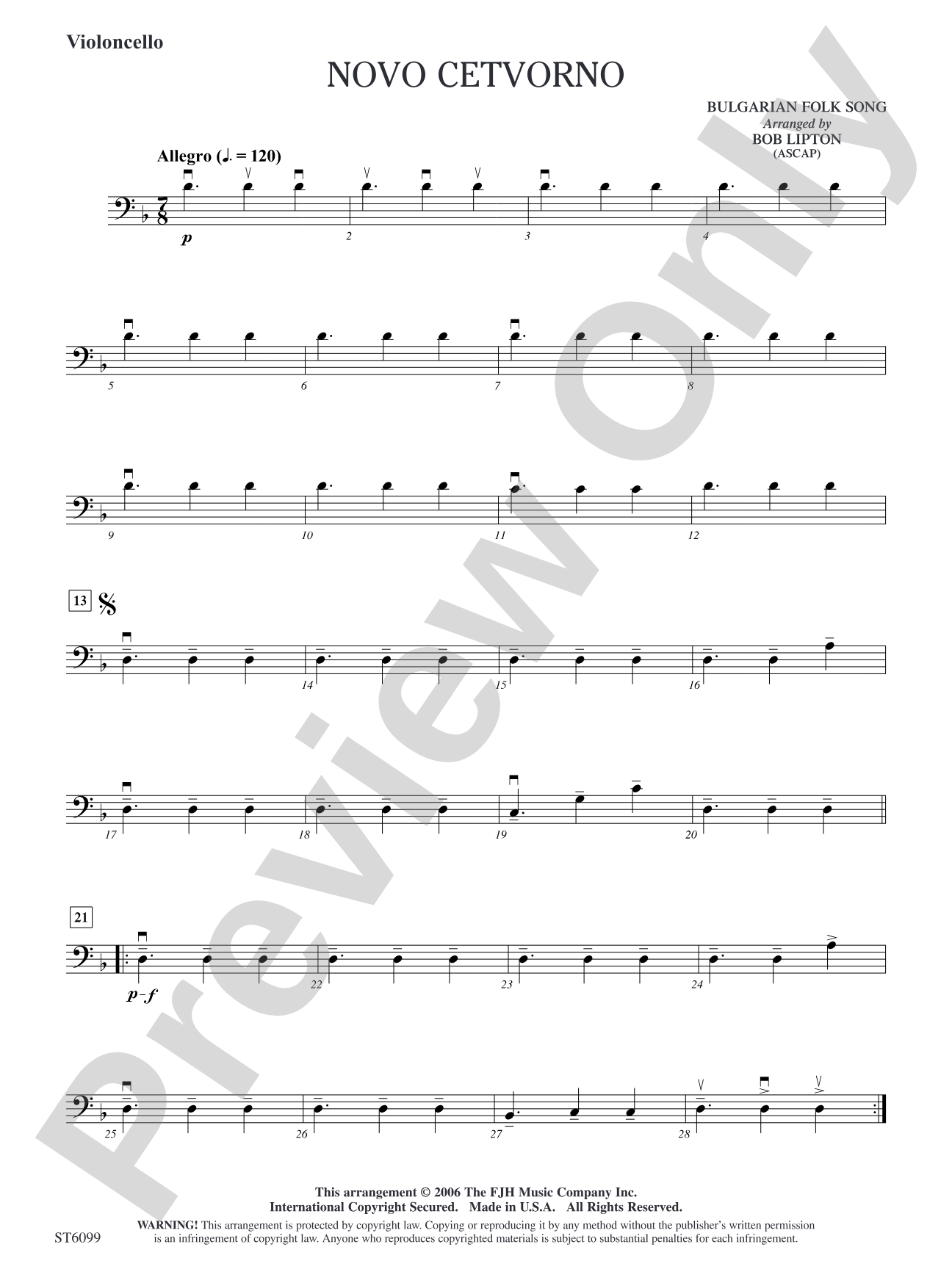 Novo cetvorno: Violoncello