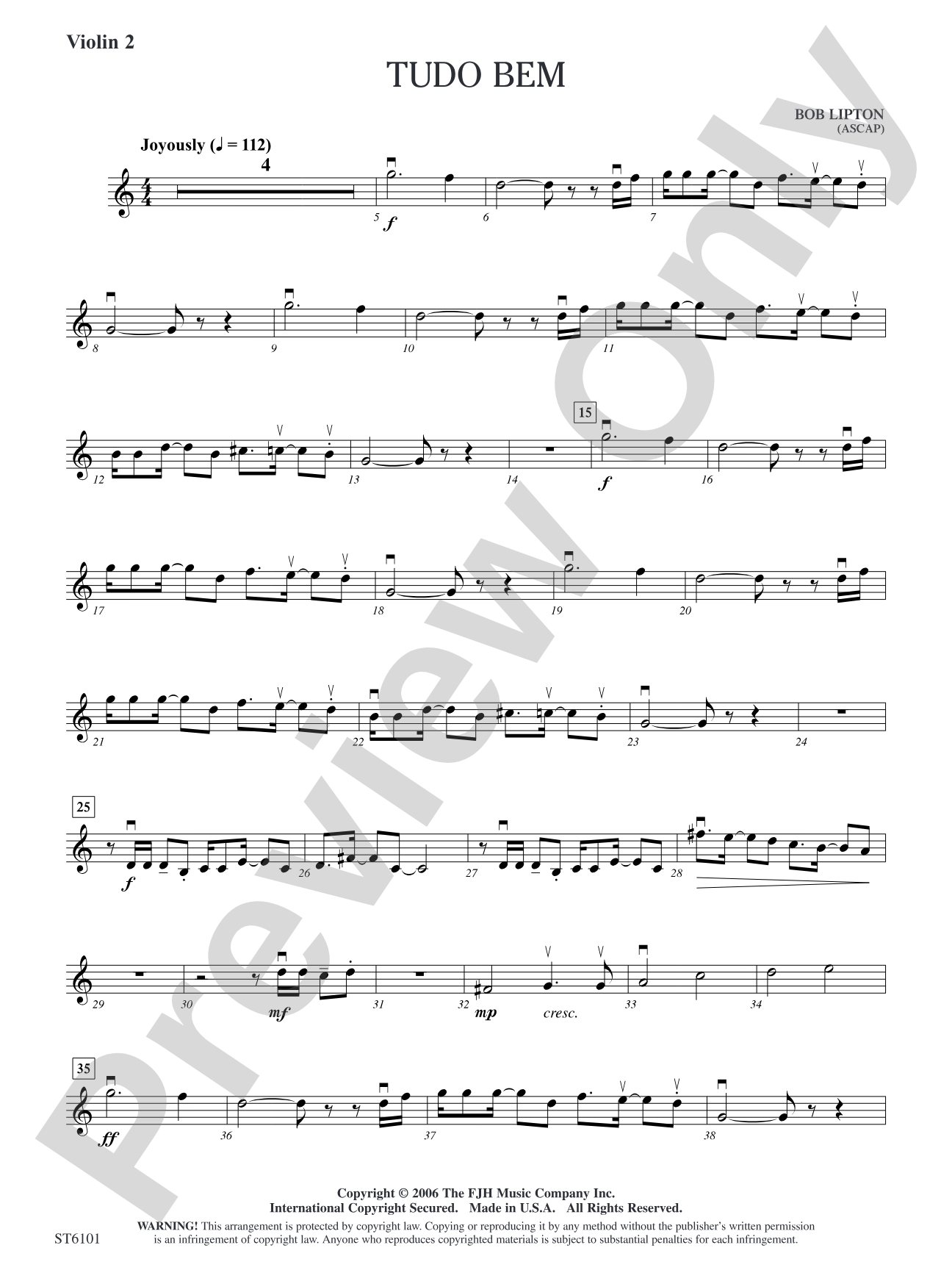 Tudo bem: Violin 2