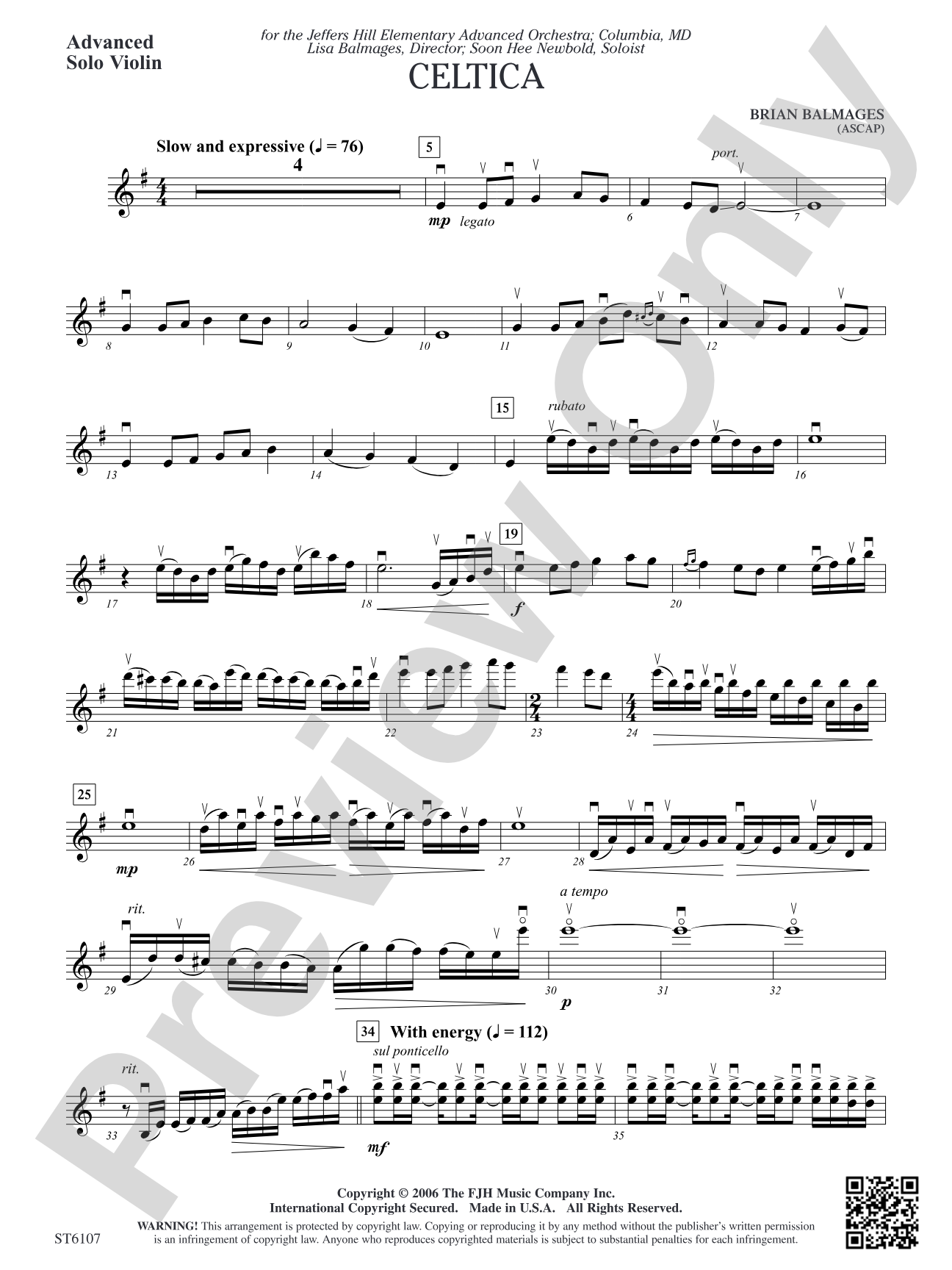 Celtica (for Solo Violin and String Orchestra): Advanced Solo Violin (Grade 4)