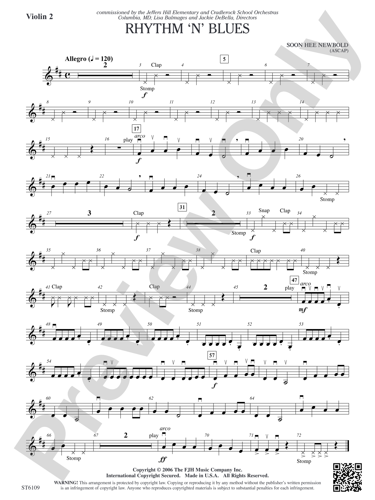 Rhythm 'n' Blues: Violin 2 (Viola T.C.)