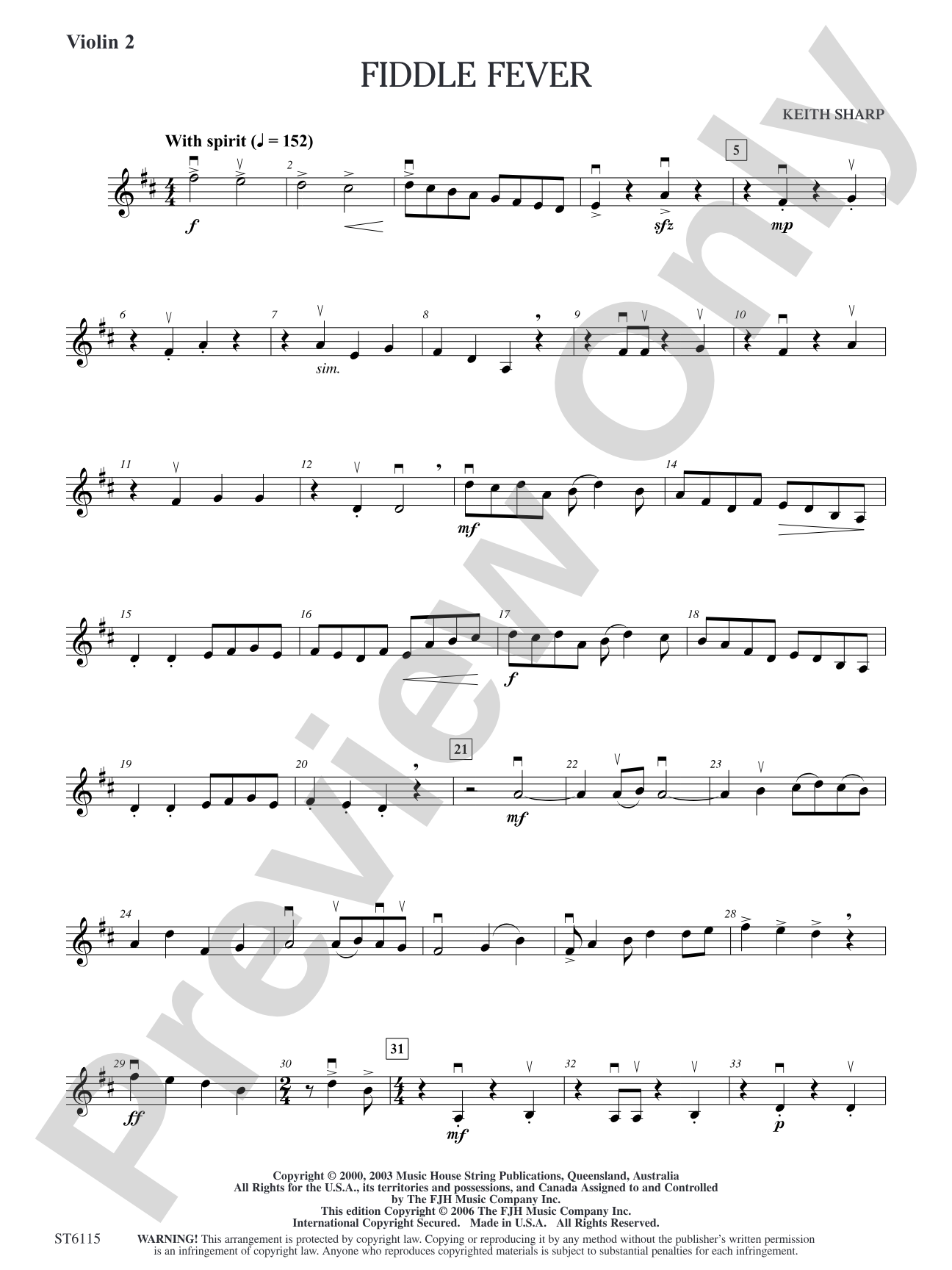 Fiddle Fever: Violin 2