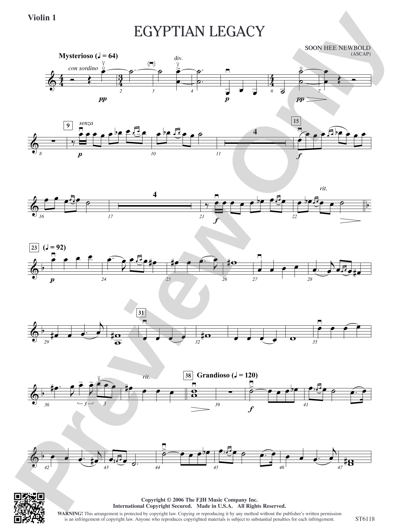 Egyptian Legacy: Violin 1