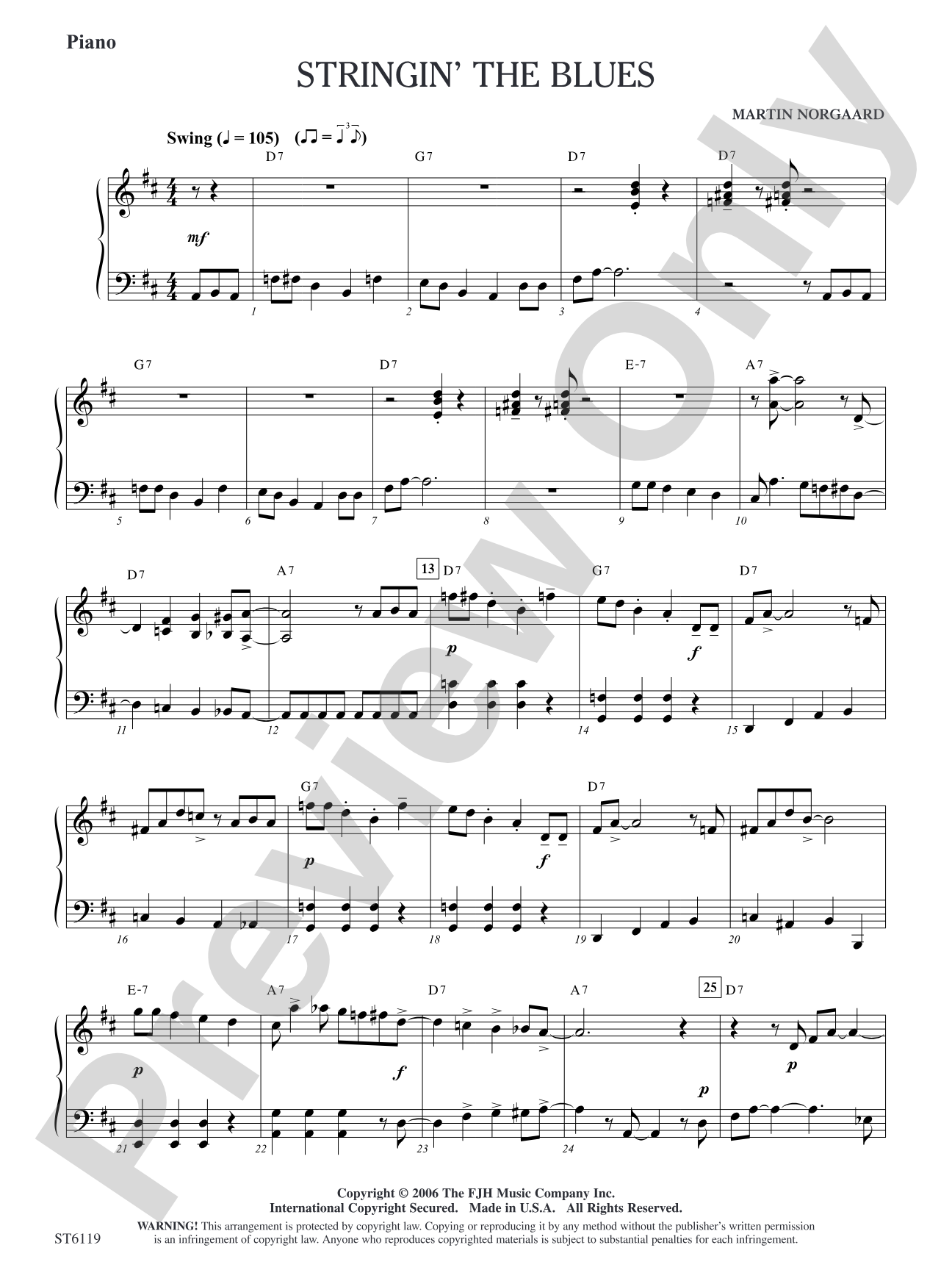 Stringin' the Blues: Piano