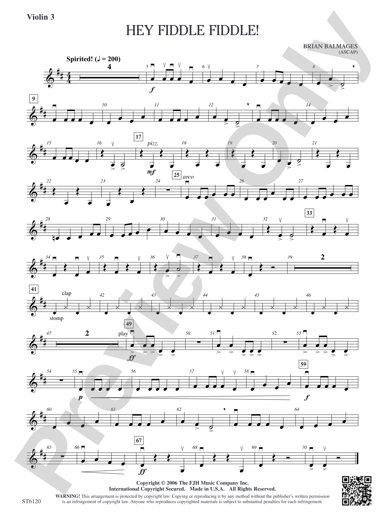 Hey Fiddle Fiddle!: Violin 3 (Viola T.C.)