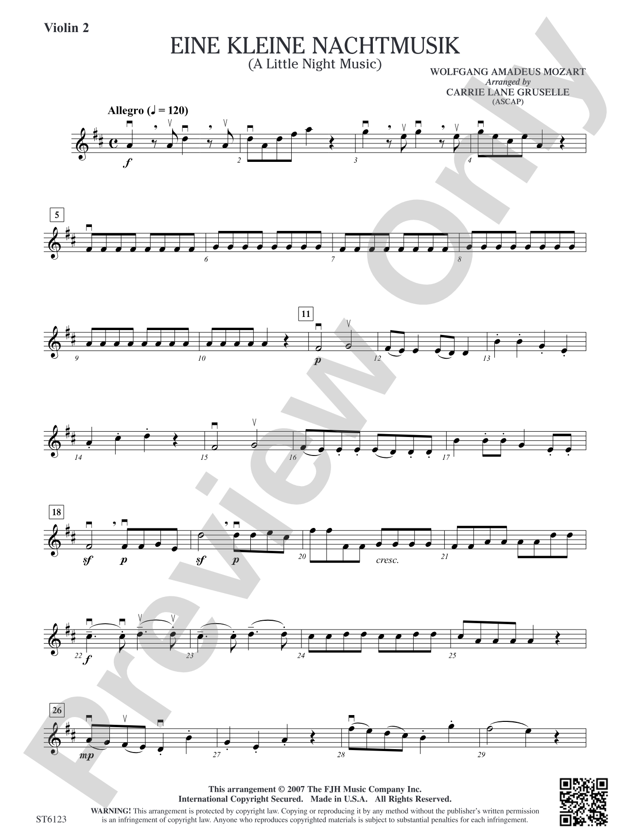 Eine Kleine Nachtmusik (A Little Night Music): Violin 2