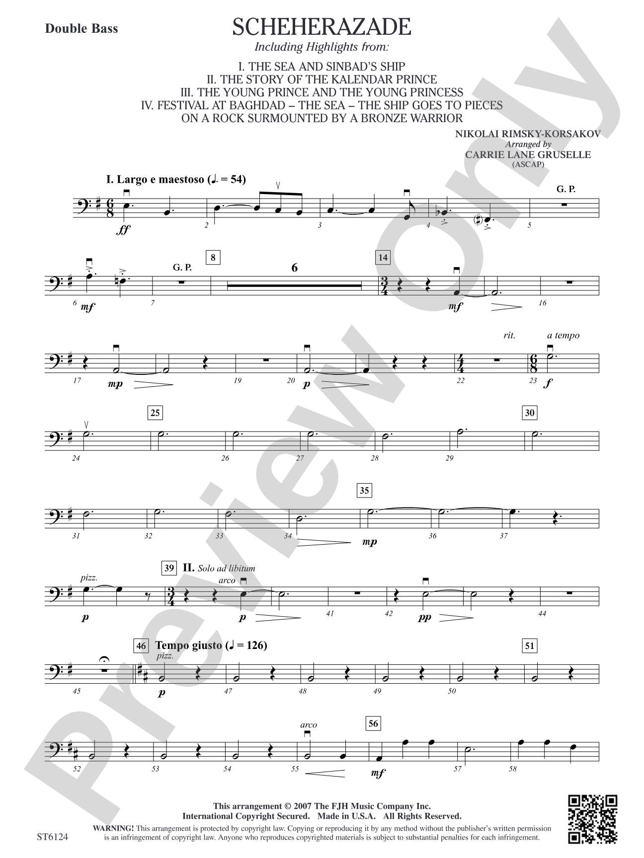 Scheherazade: Double Bass
