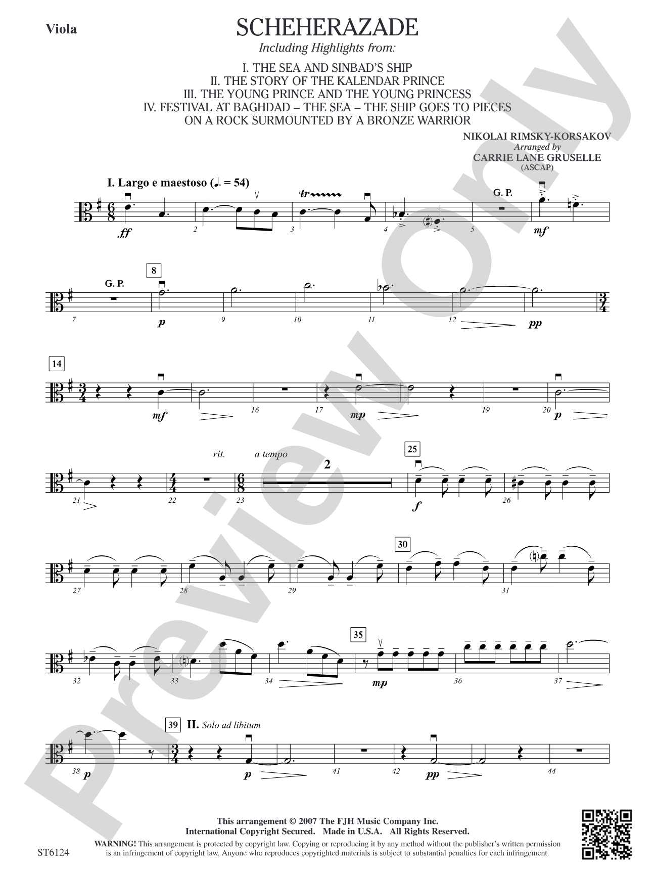 Scheherazade: Viola