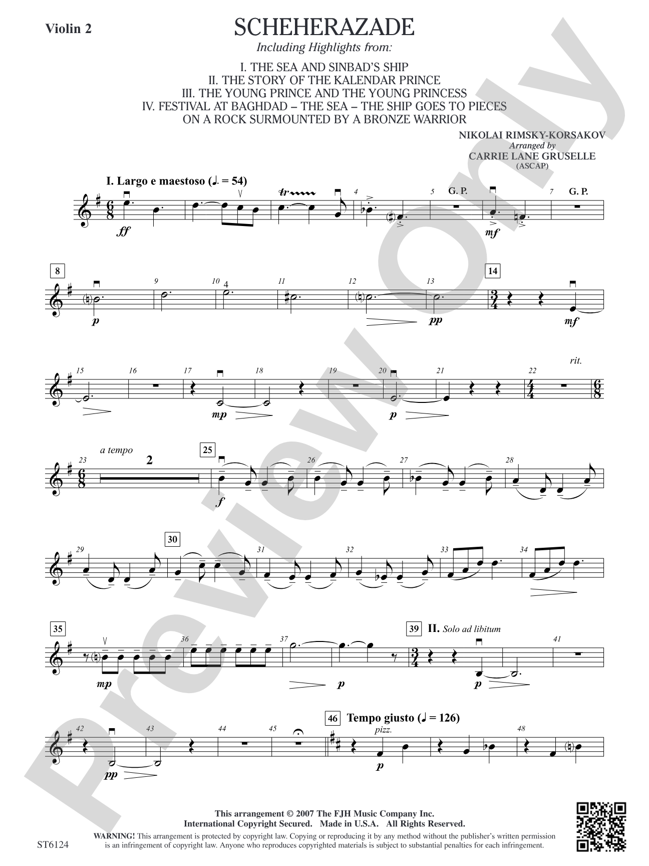 Scheherazade: Violin 2 (Viola T.C.)