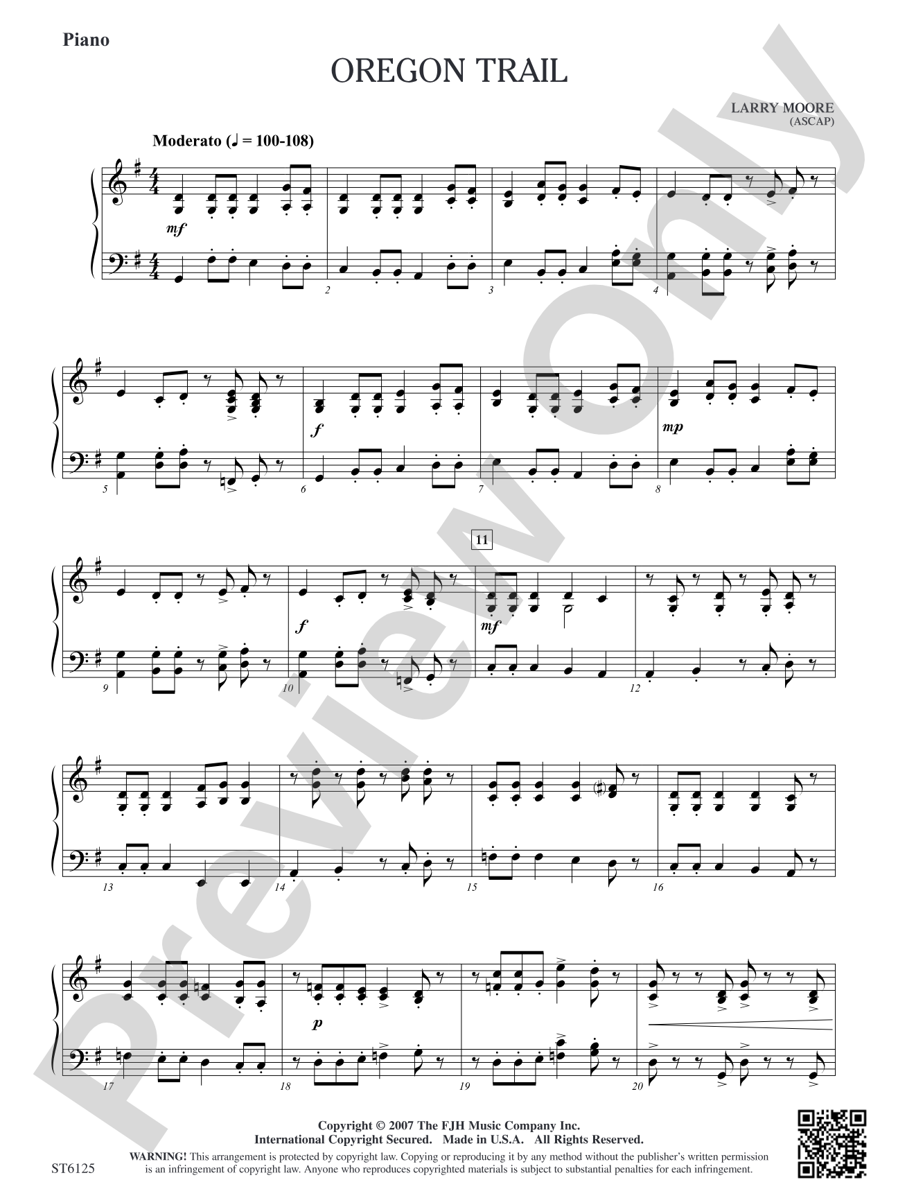 Oregon Trail: Piano