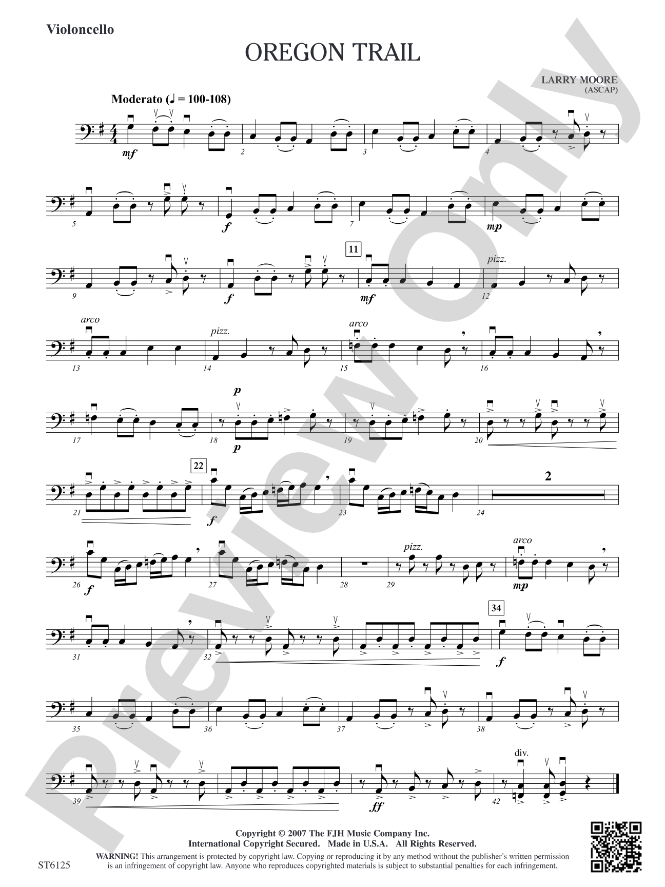 Oregon Trail: Violoncello