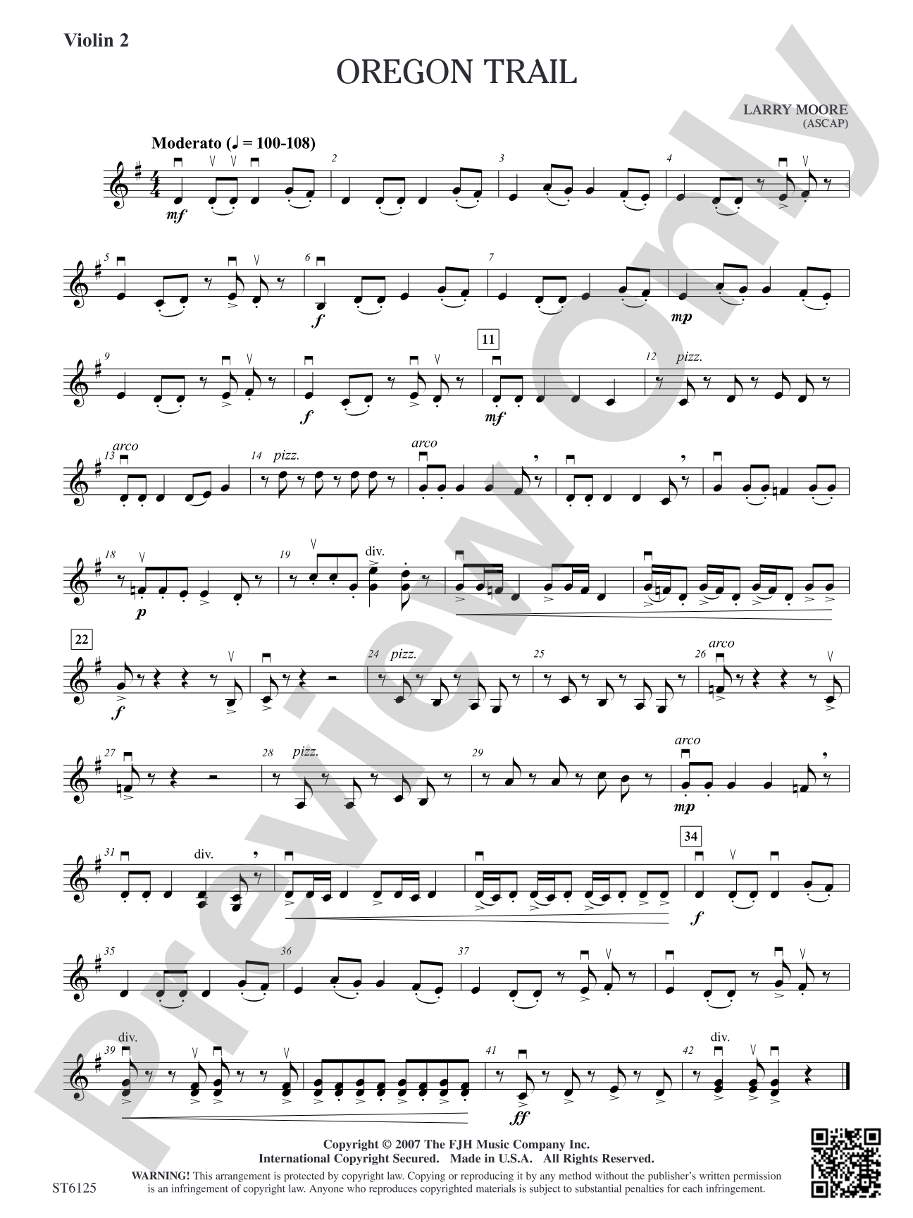 Oregon Trail: Violin 2