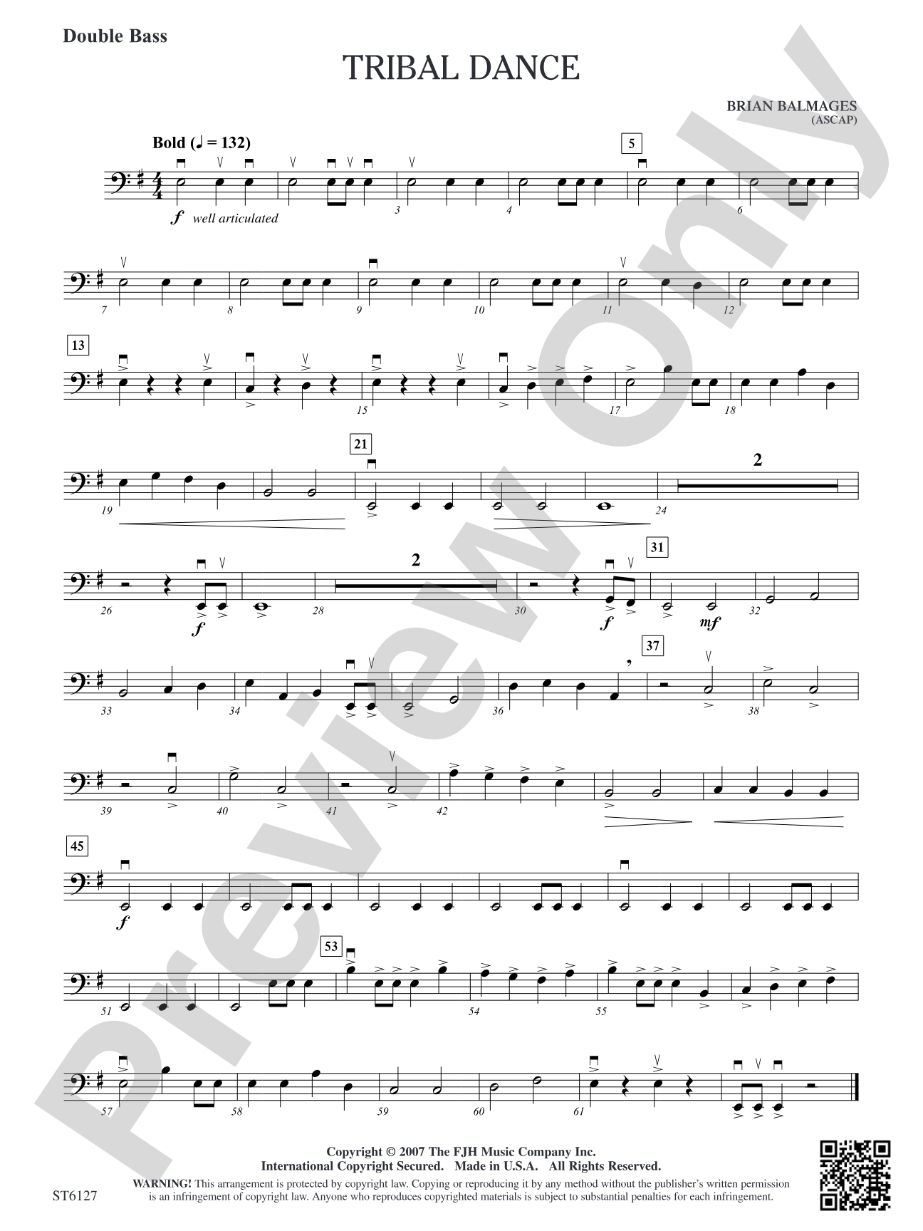 Tribal Dance: Double Bass