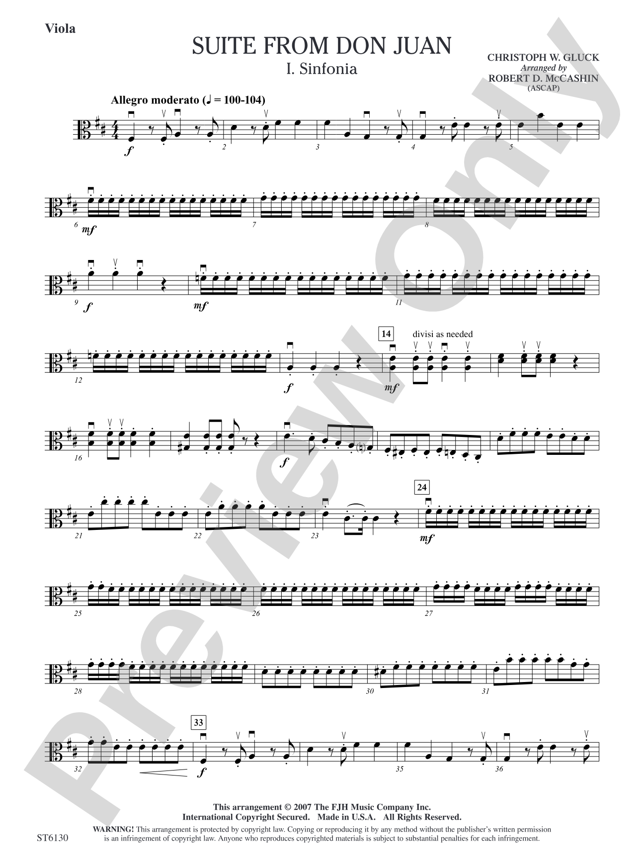 Suite from Don Juan: Viola