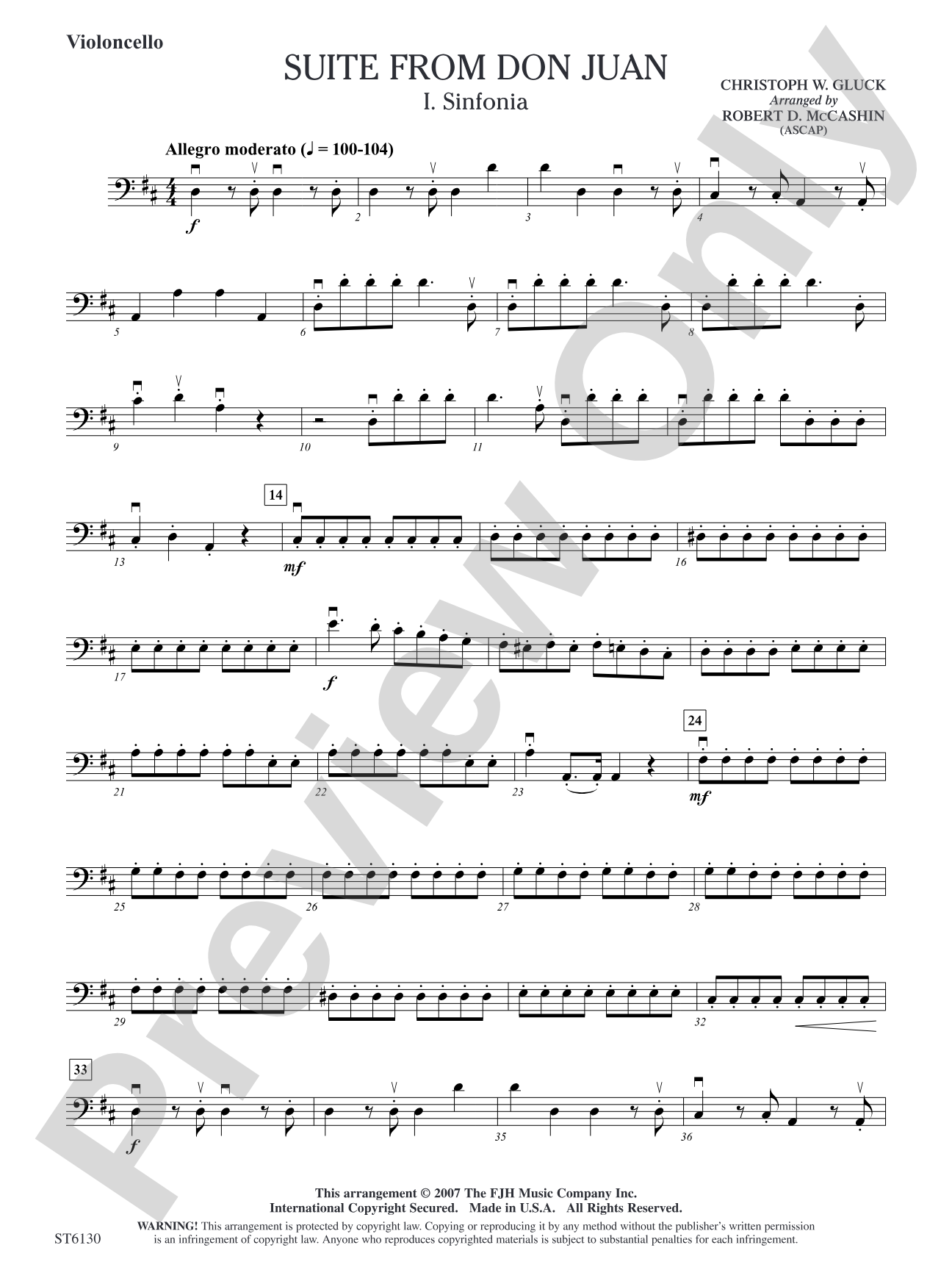 Suite from Don Juan: Violoncello