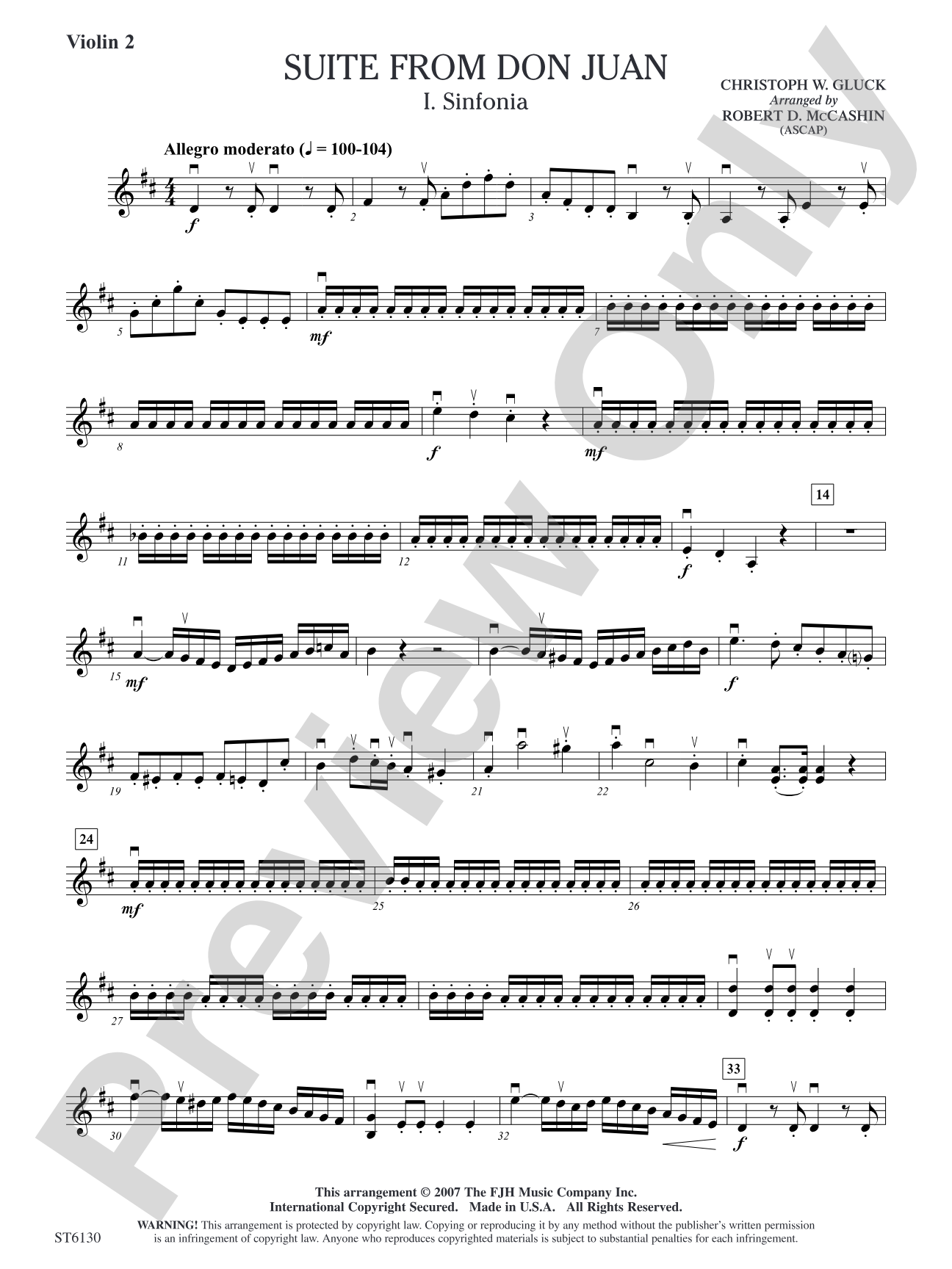 Suite from Don Juan: Violin 2