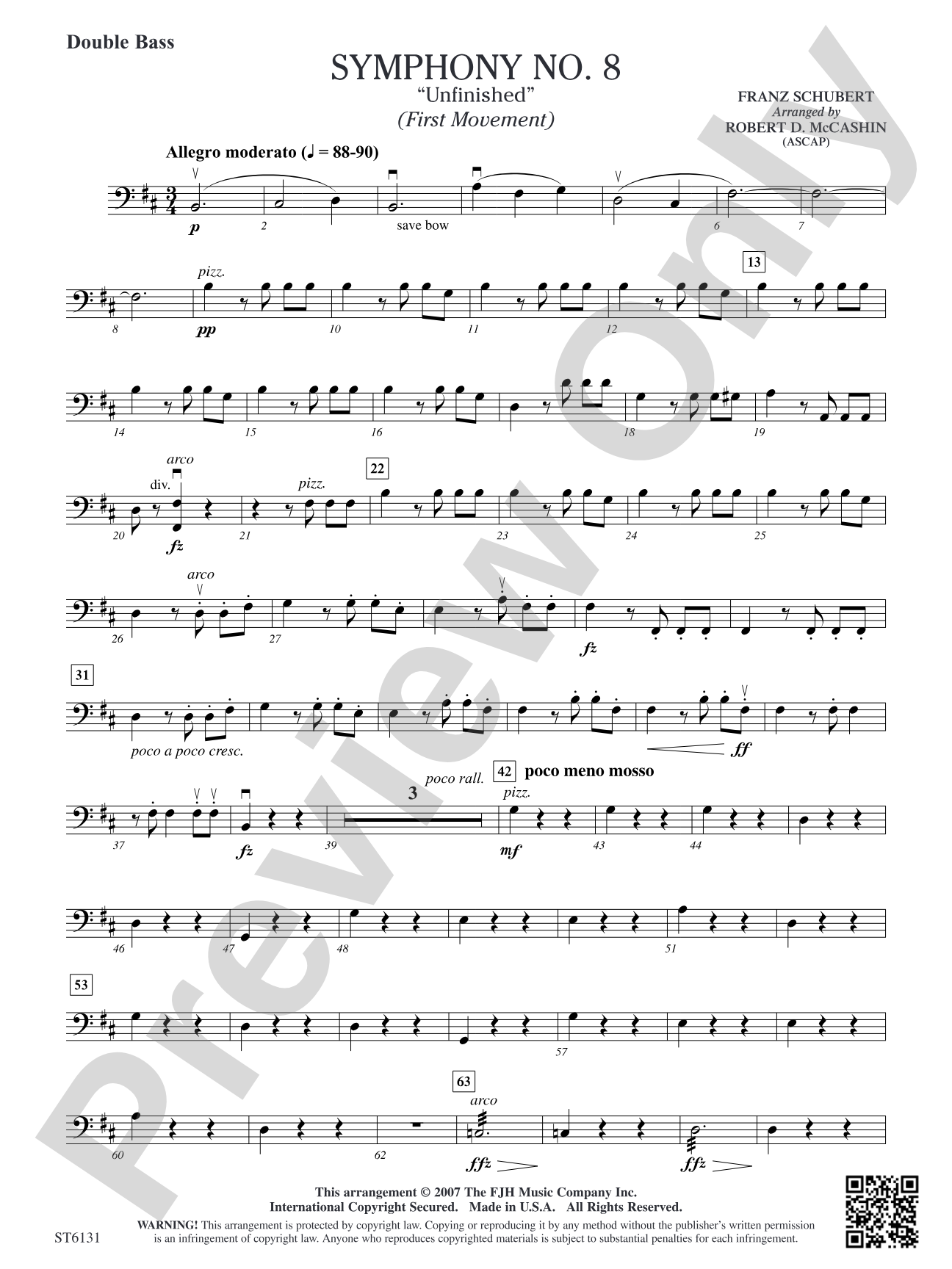 Symphony No. 8 "Unfinished" (First Movement): Double Bass