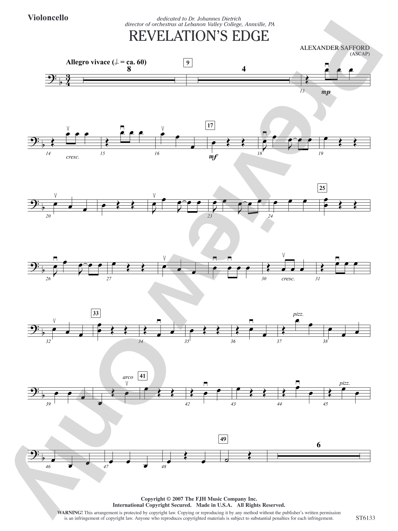 Revelation's Edge: Violoncello