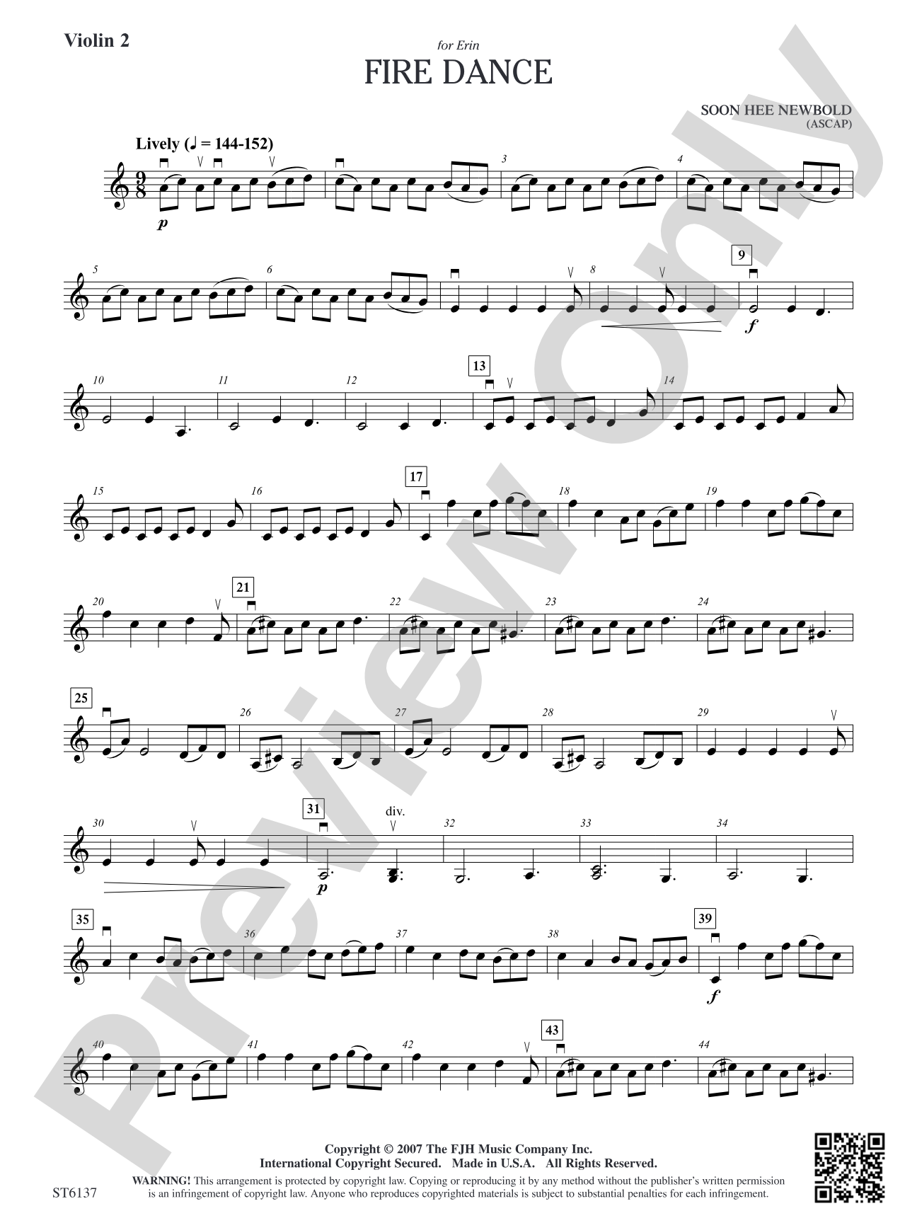 Fire Dance: Violin 2