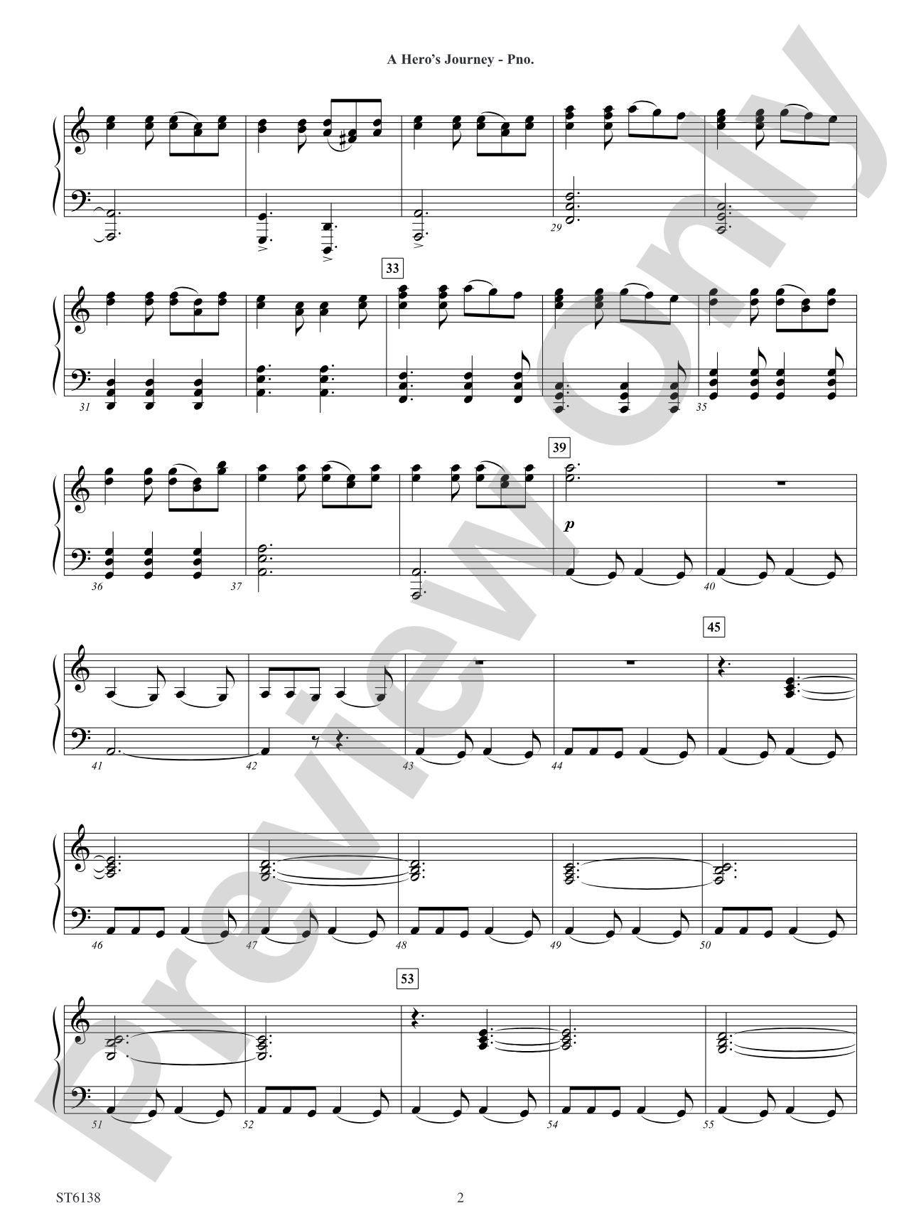A Hero's Journey: Piano