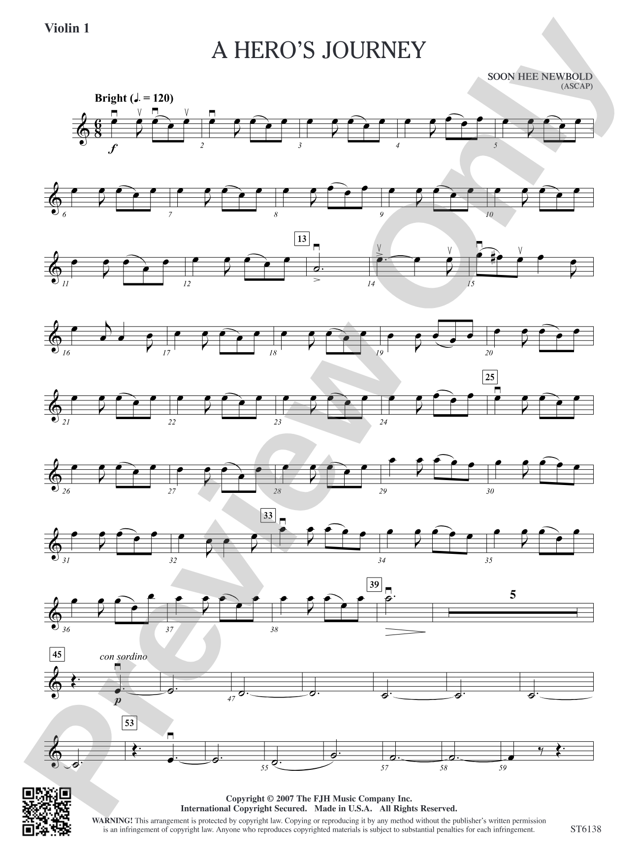 A Hero's Journey: Violin 1