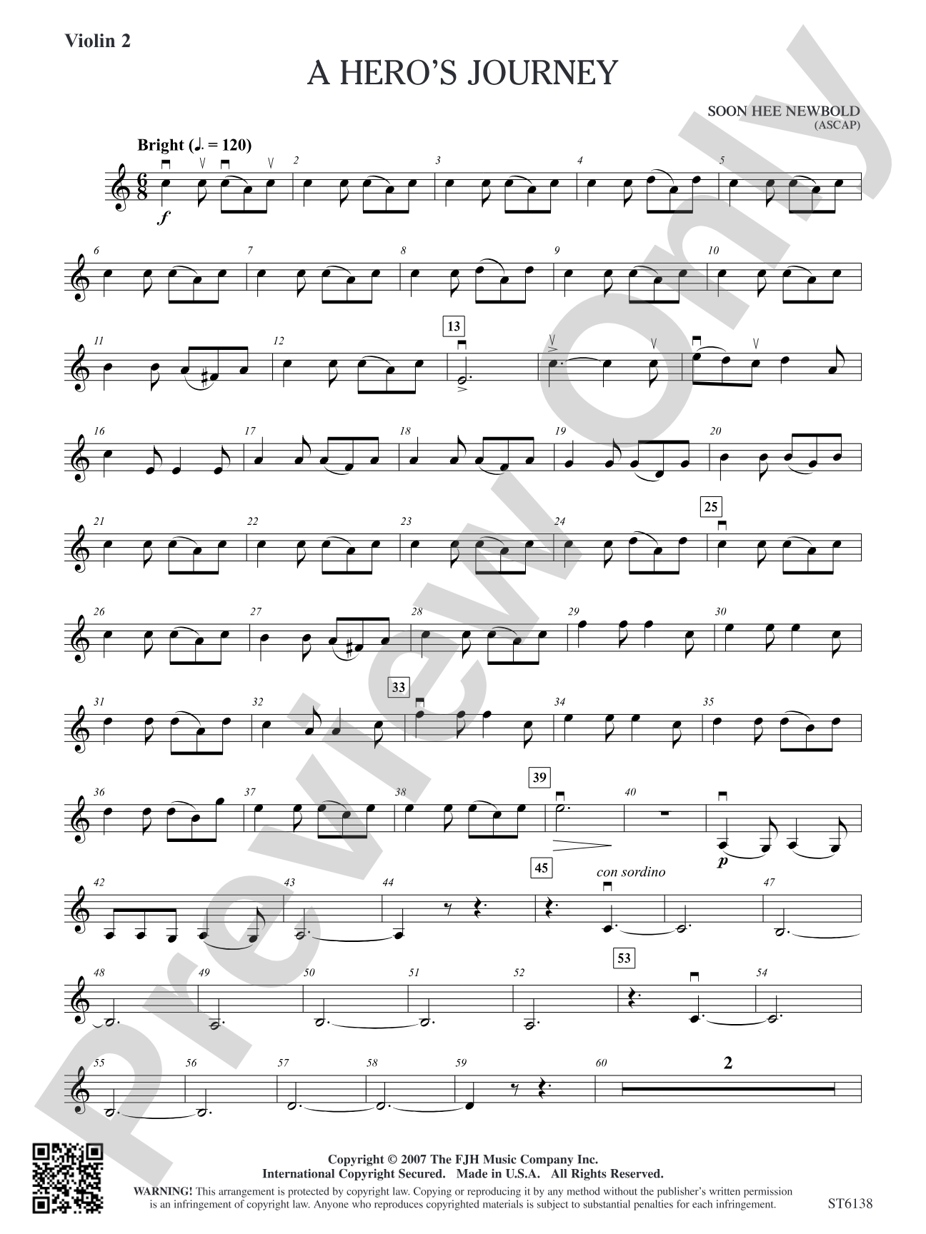 A Hero's Journey: Violin 2