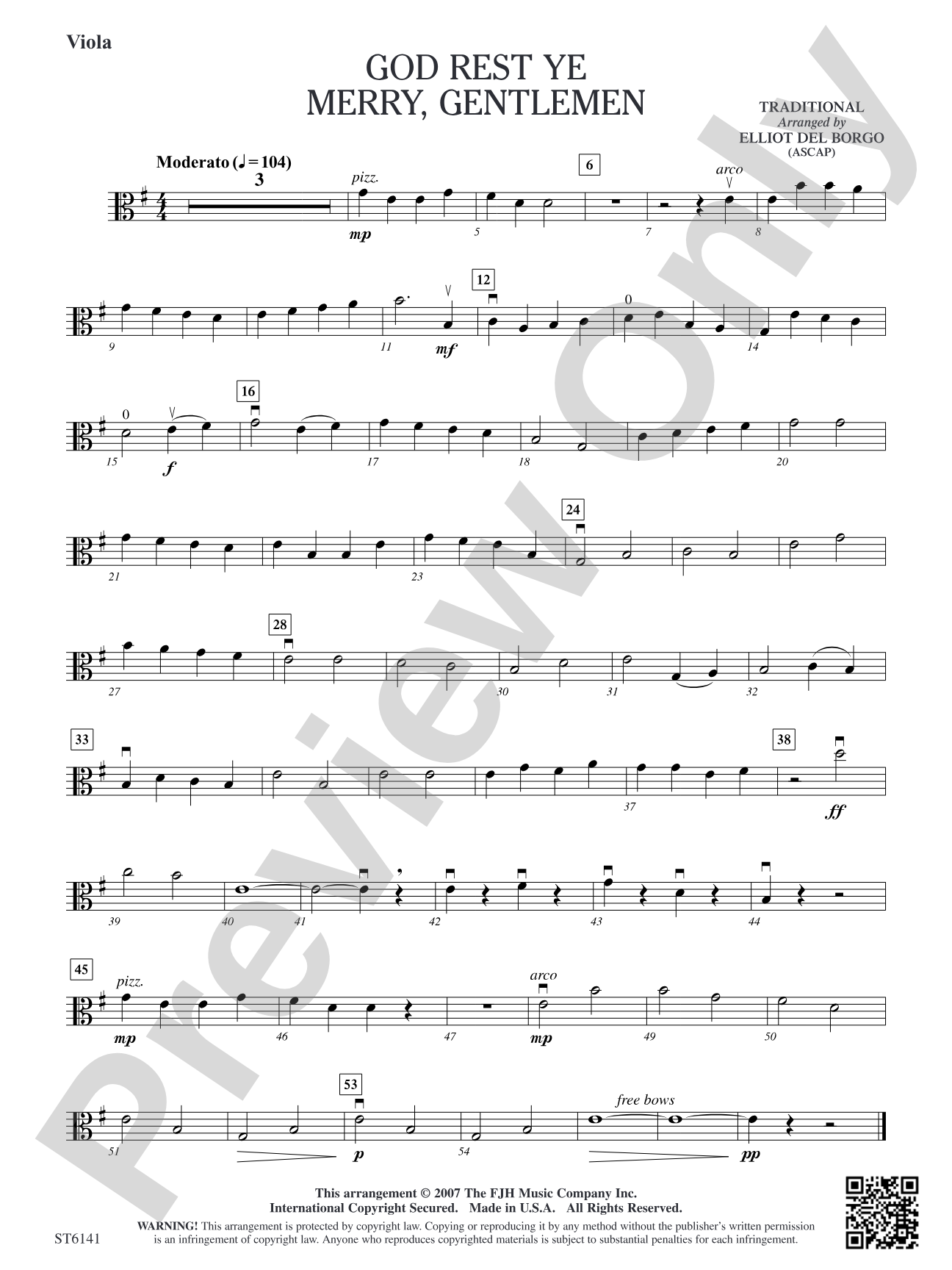 God Rest Ye Merry, Gentlemen: Viola