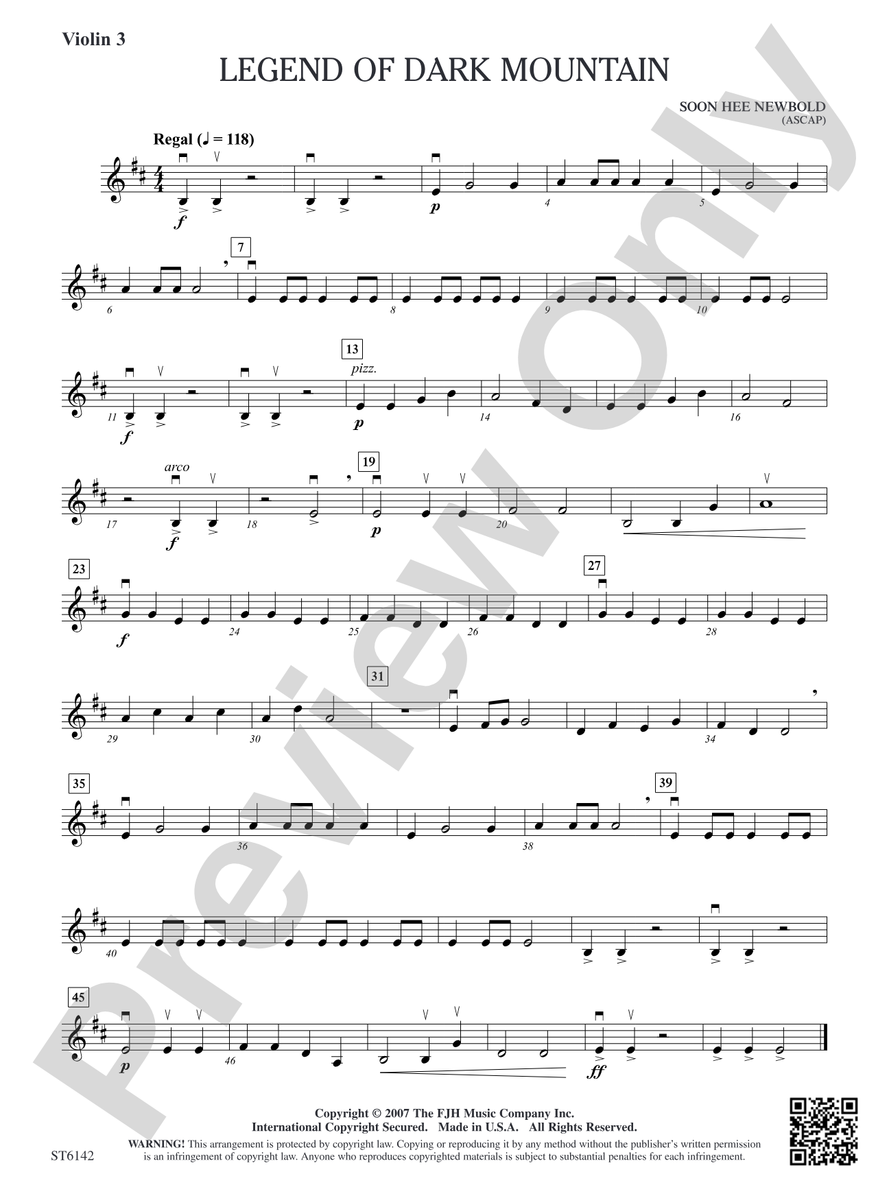 Legend of Dark Mountain: Violin 3 (Viola T.C.)