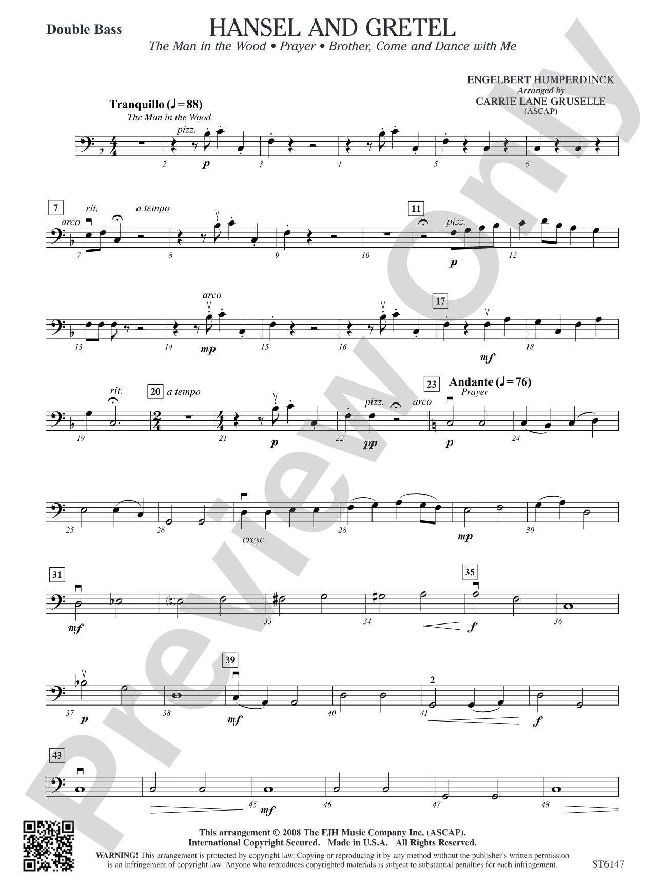 Hansel and Gretel: Double Bass