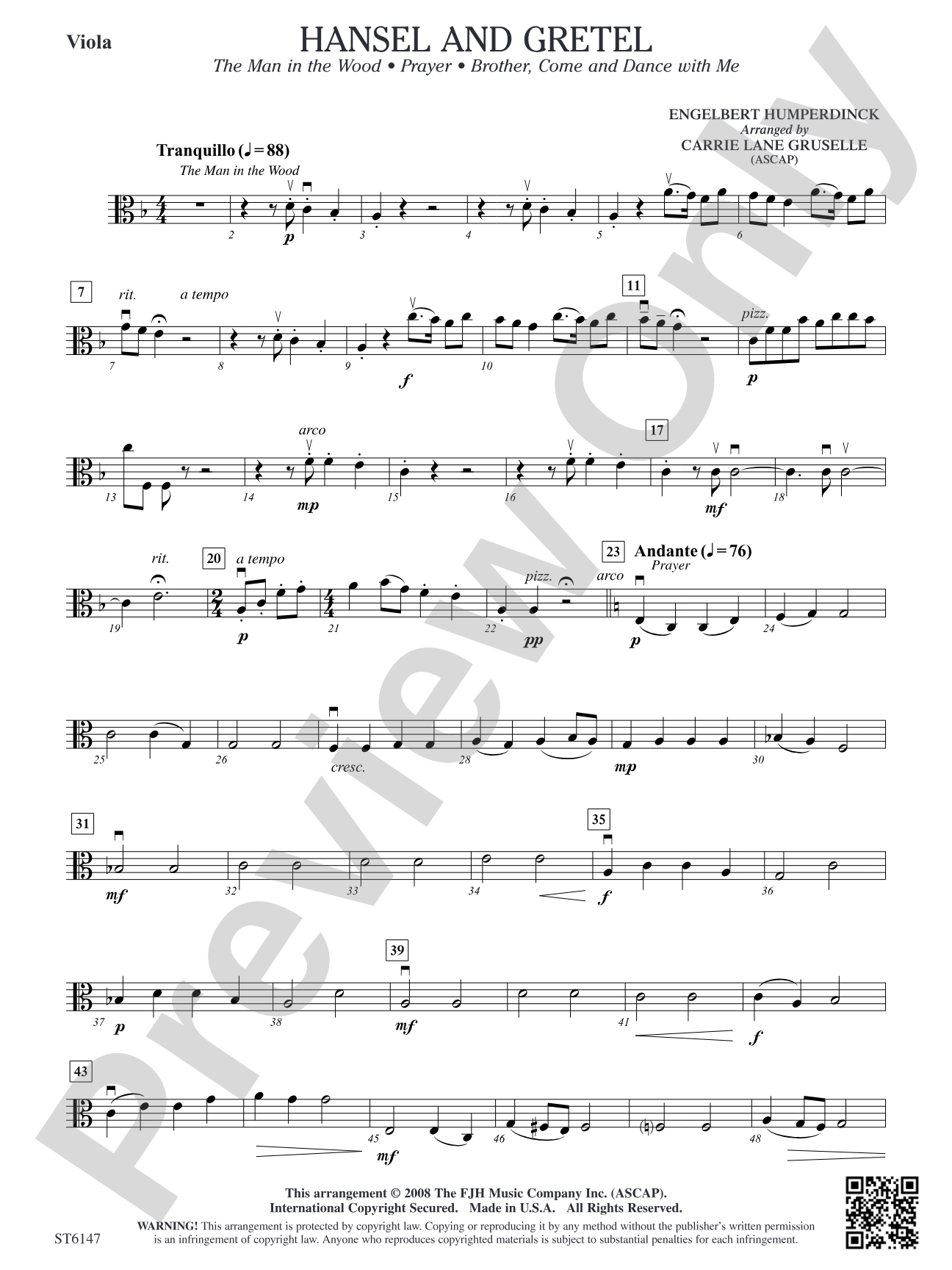 Hansel and Gretel: Viola