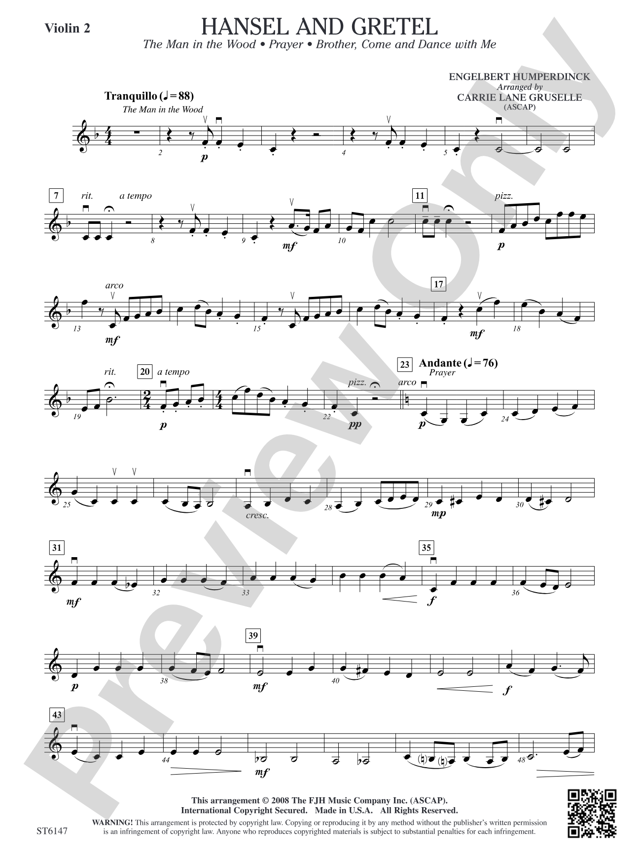 Hansel and Gretel: Violin 2