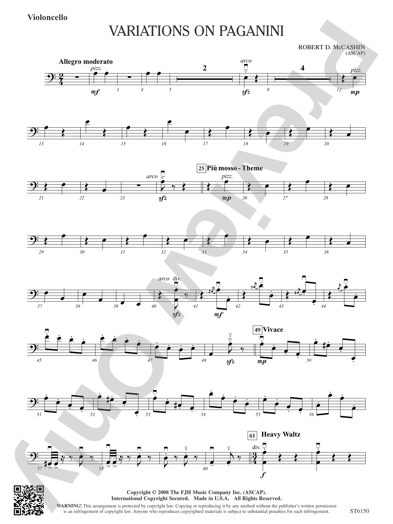 Variations on Paganini: Violoncello
