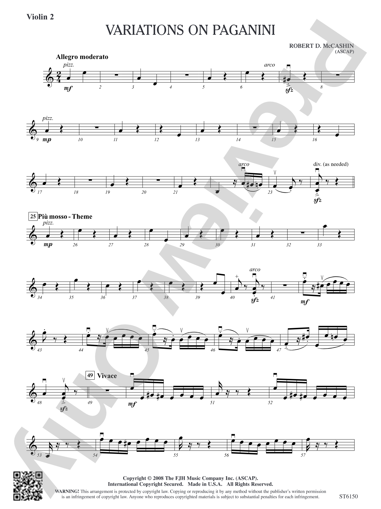 Variations on Paganini: Violin 2