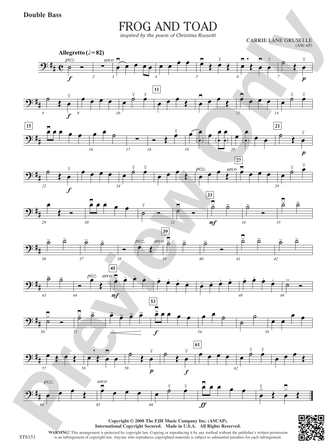 Frog and Toad: Double Bass