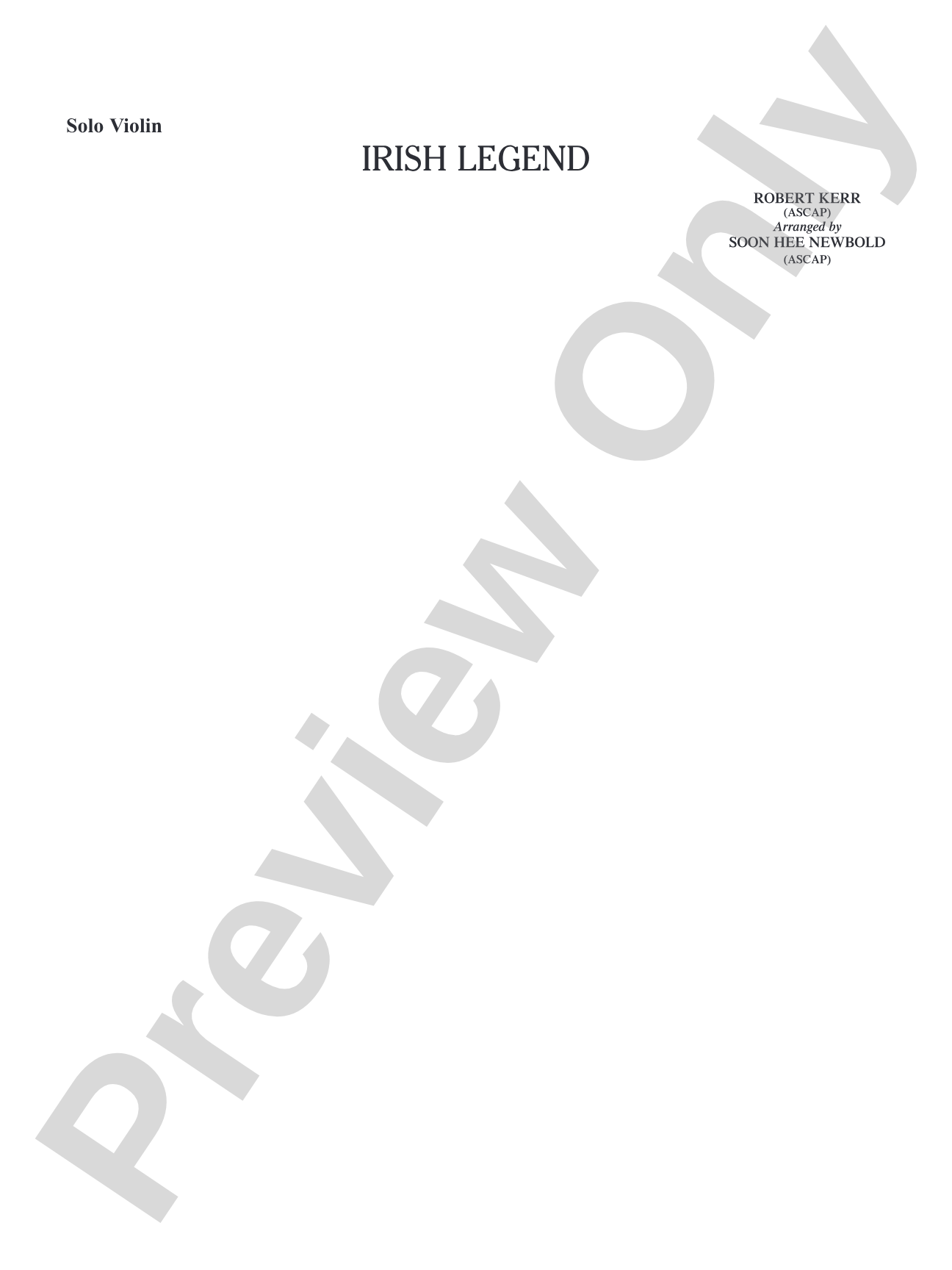 Irish Legend: Solo Violin