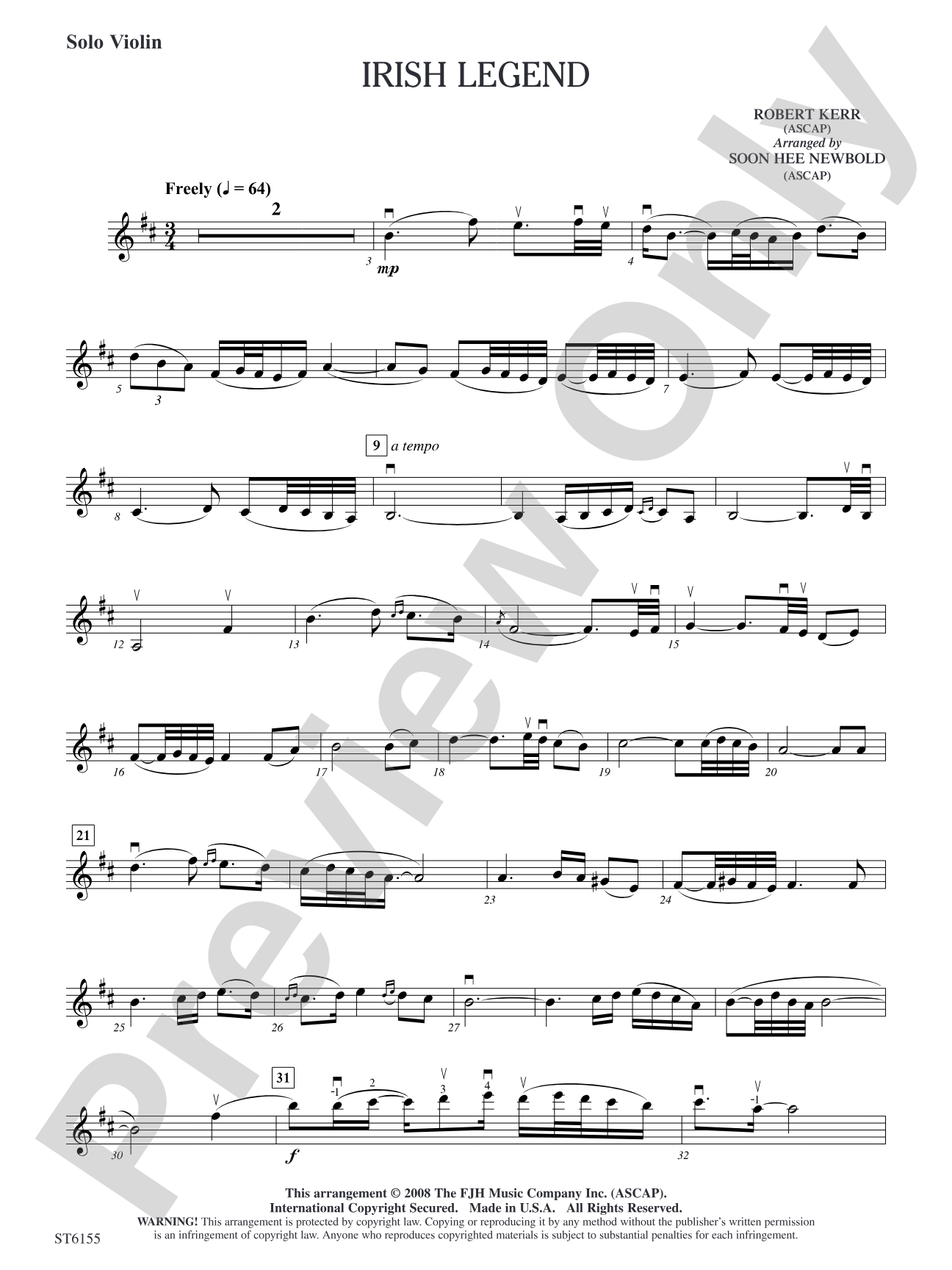 Irish Legend: Solo Violin