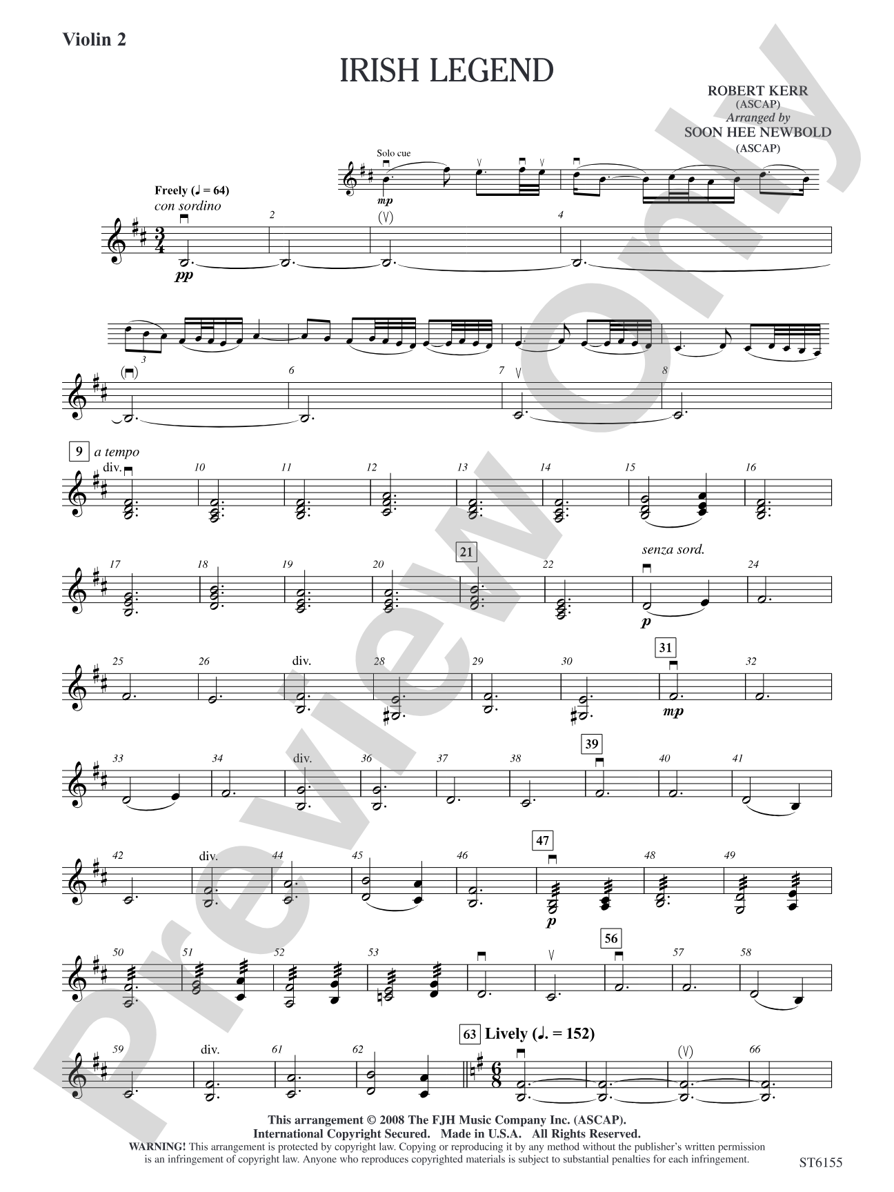 Irish Legend: Violin 2