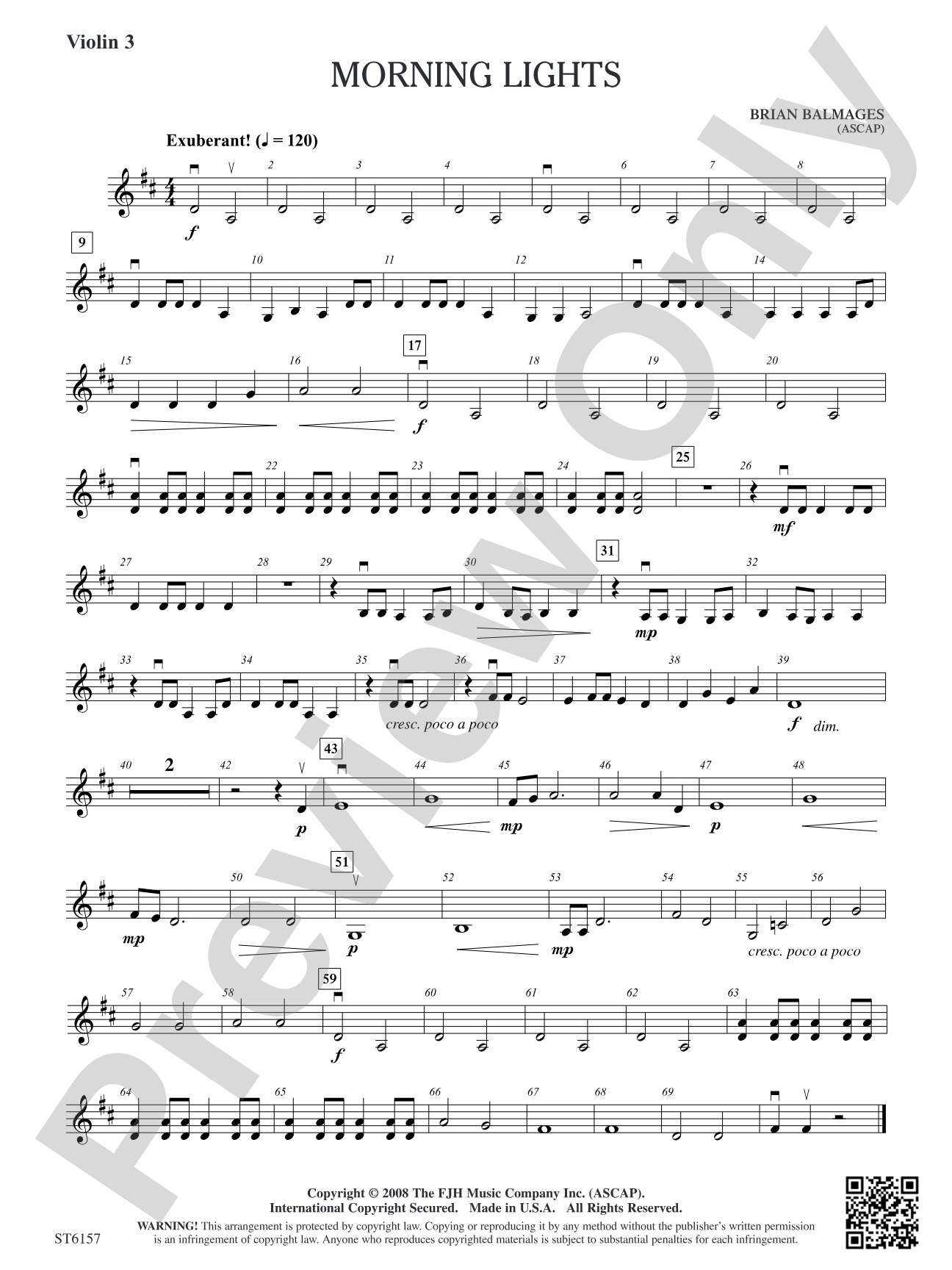 Morning Lights: Violin 3 (Viola T.C.)