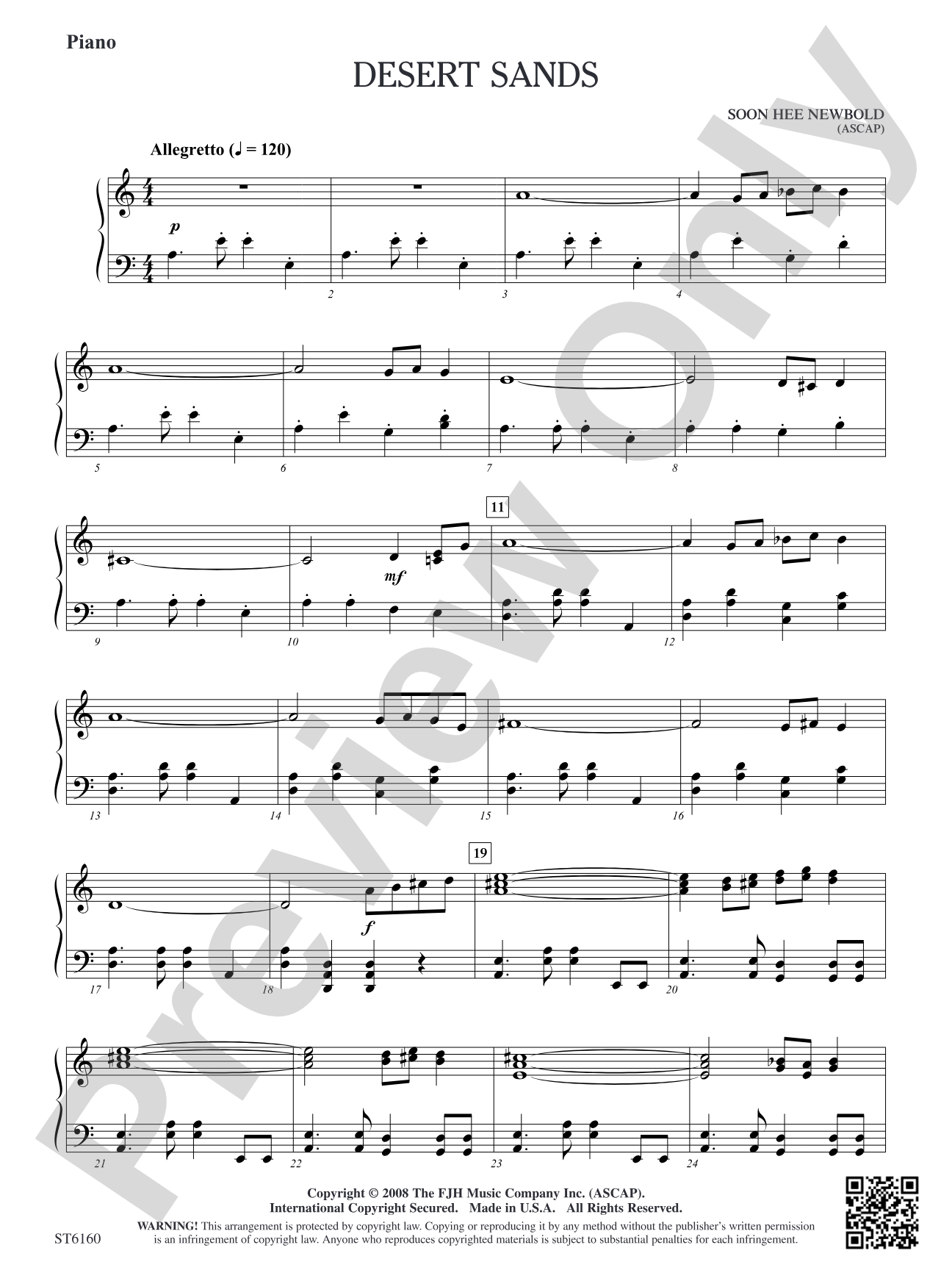 Desert Sands: Piano