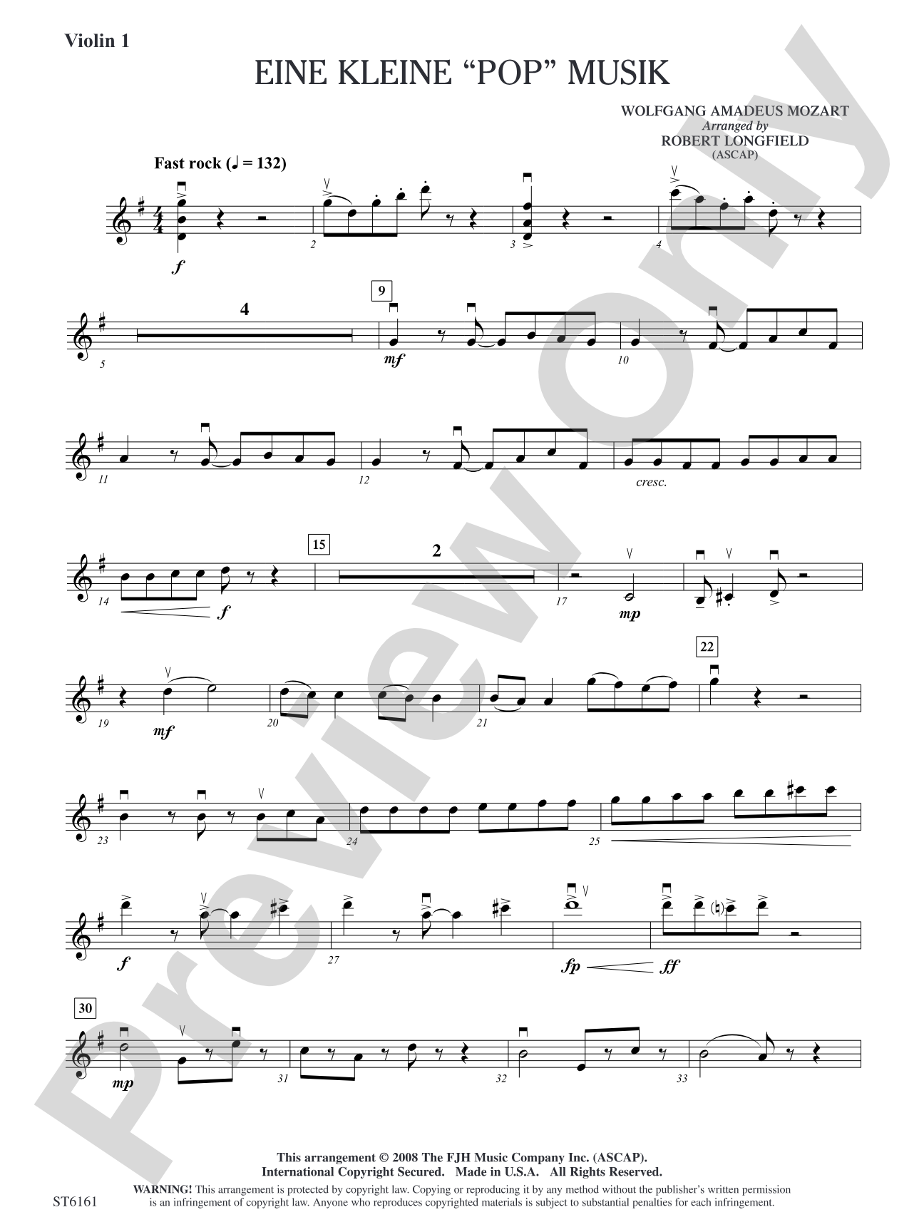 Eine Kleine "Pop" Musik: Violin 1
