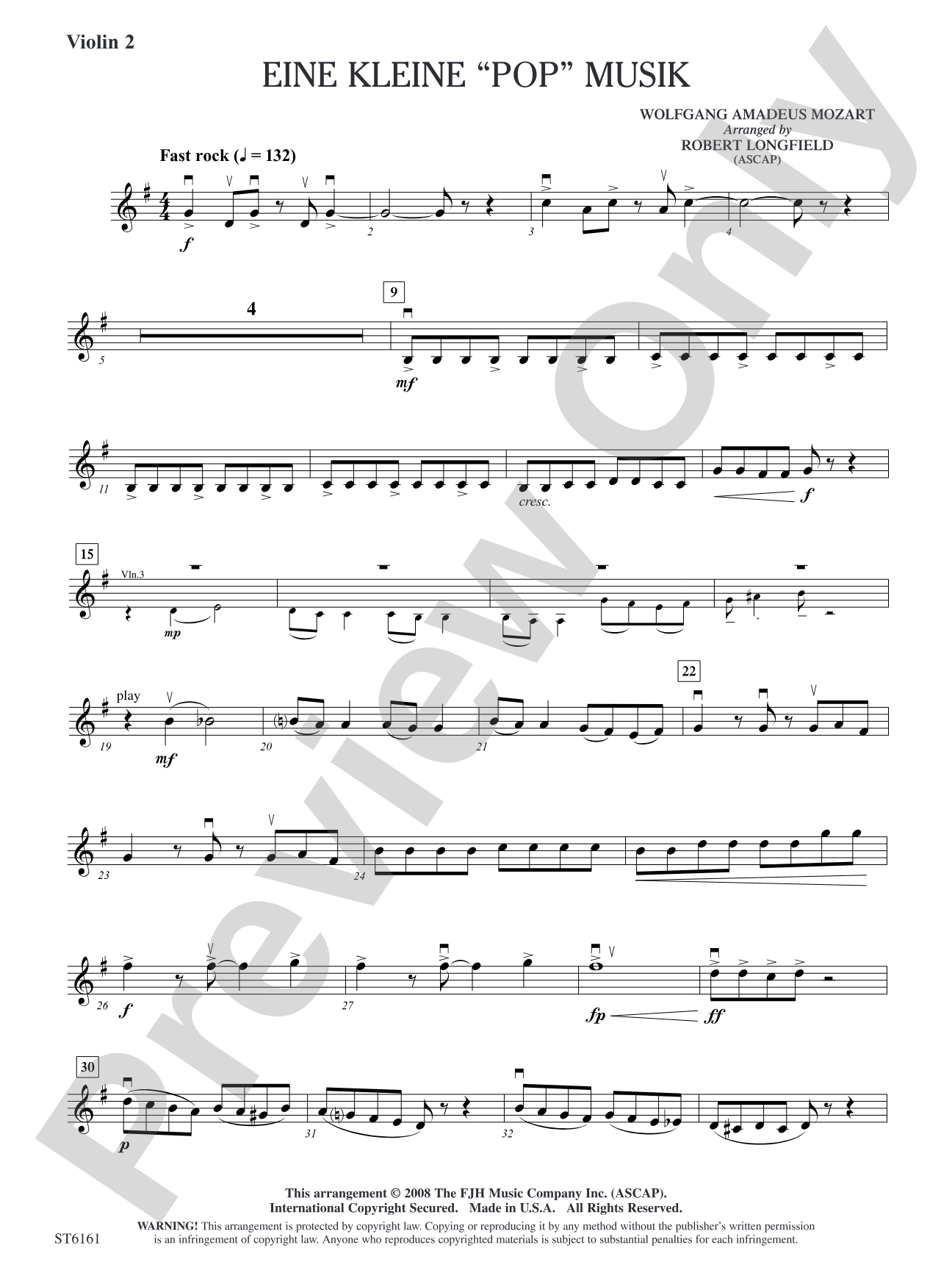 Eine Kleine "Pop" Musik: Violin 2