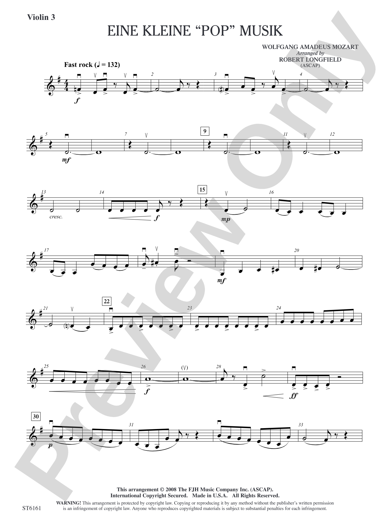Eine Kleine "Pop" Musik: Violin 3 (Viola T.C.)
