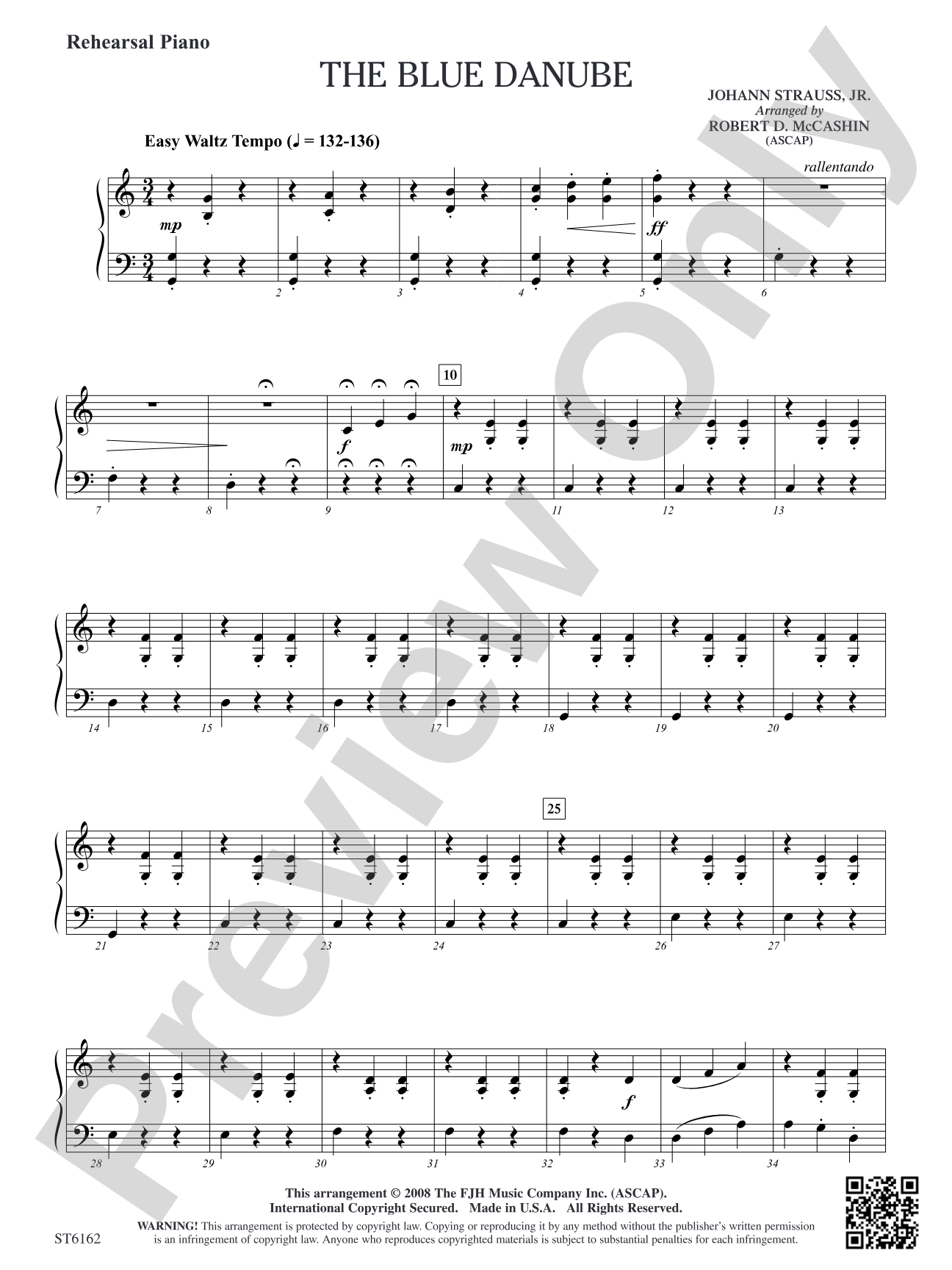 The Blue Danube: Rehearsal Piano